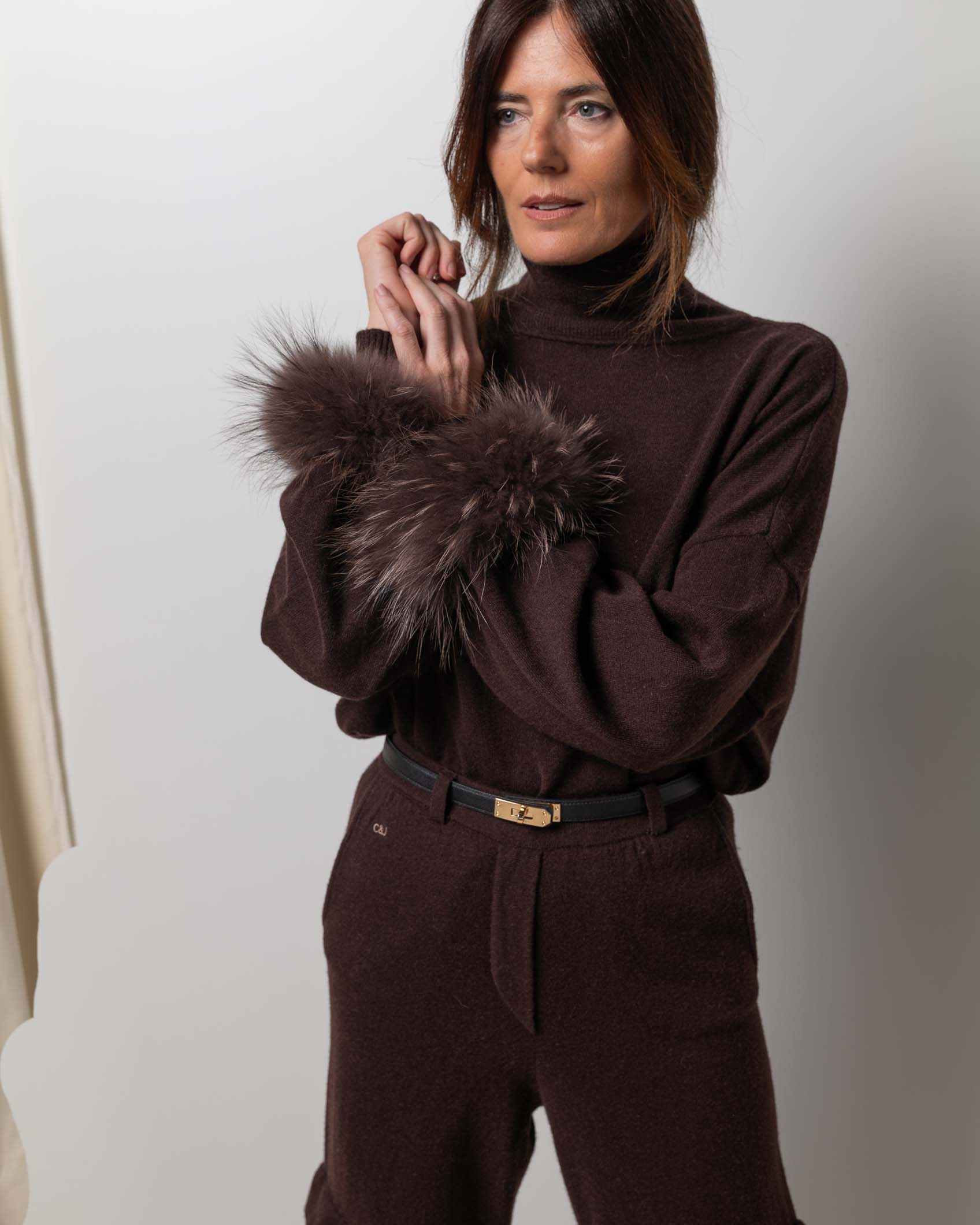 MAX JERSEY PUÑOS CASHMERE CHOCOLATE BROWN