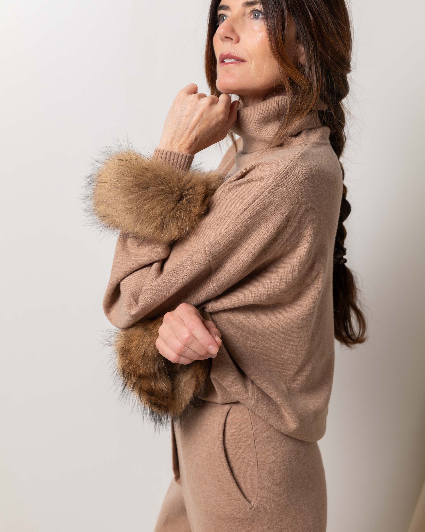 MAX JERSEY PUÑOS CASHMERE ROCK CAMEL