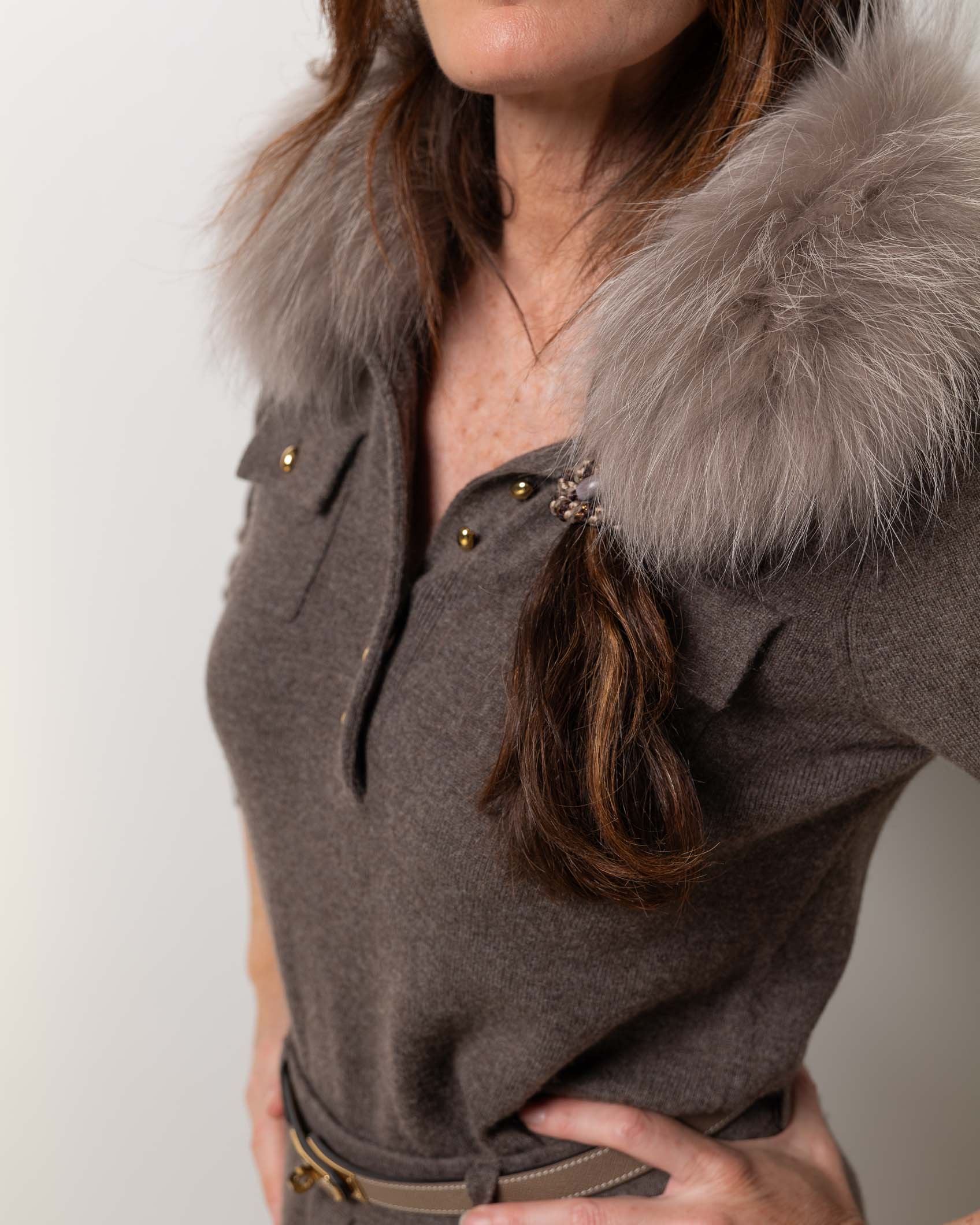 POLO JERSEY CASHMERE DARK MINK 3