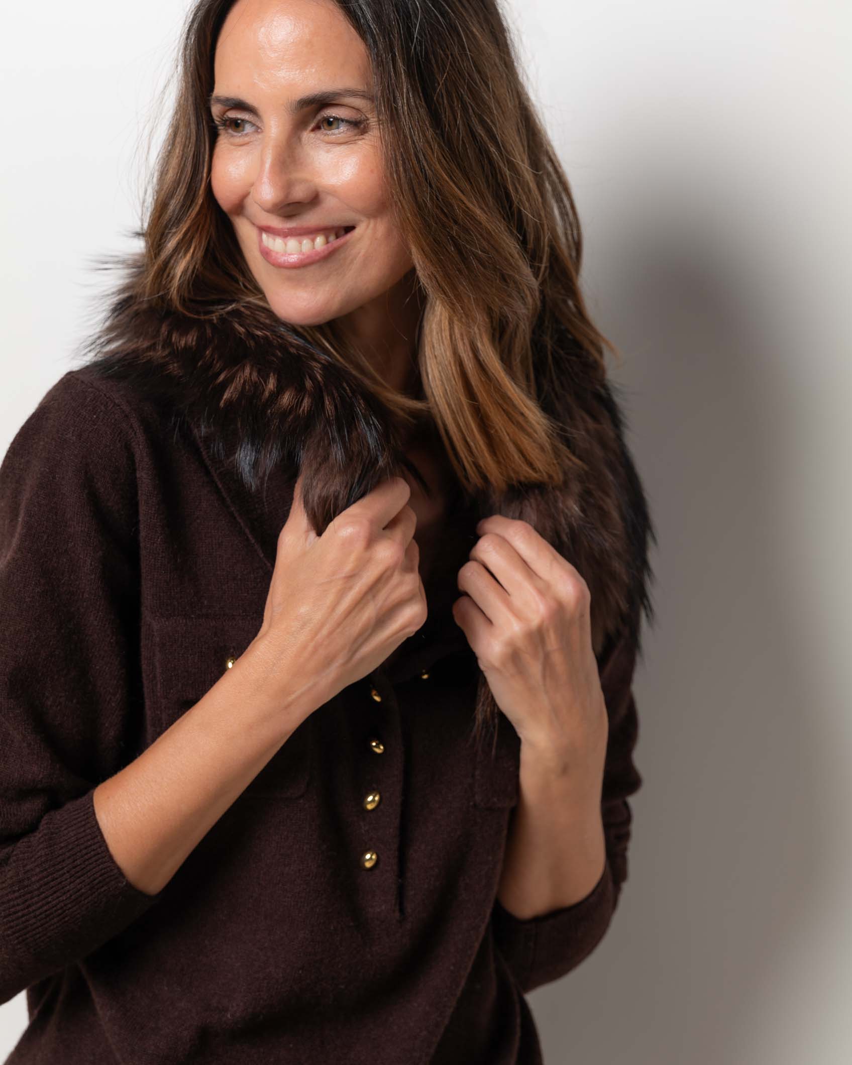 POLO JERSEY CASHMERE CHOCOLATE BROWN 4
