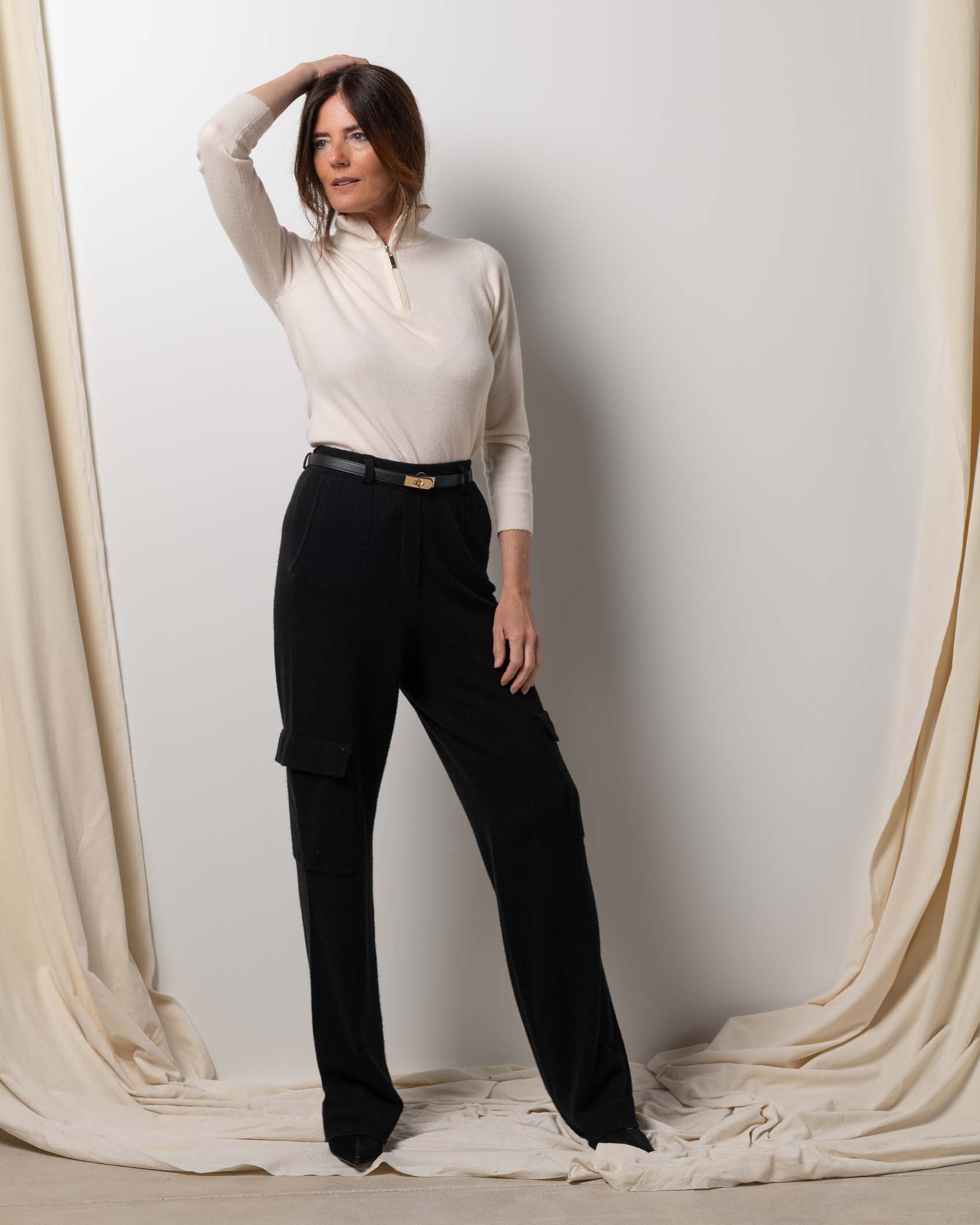 CARGO PANTS CASHMERE NEGRO