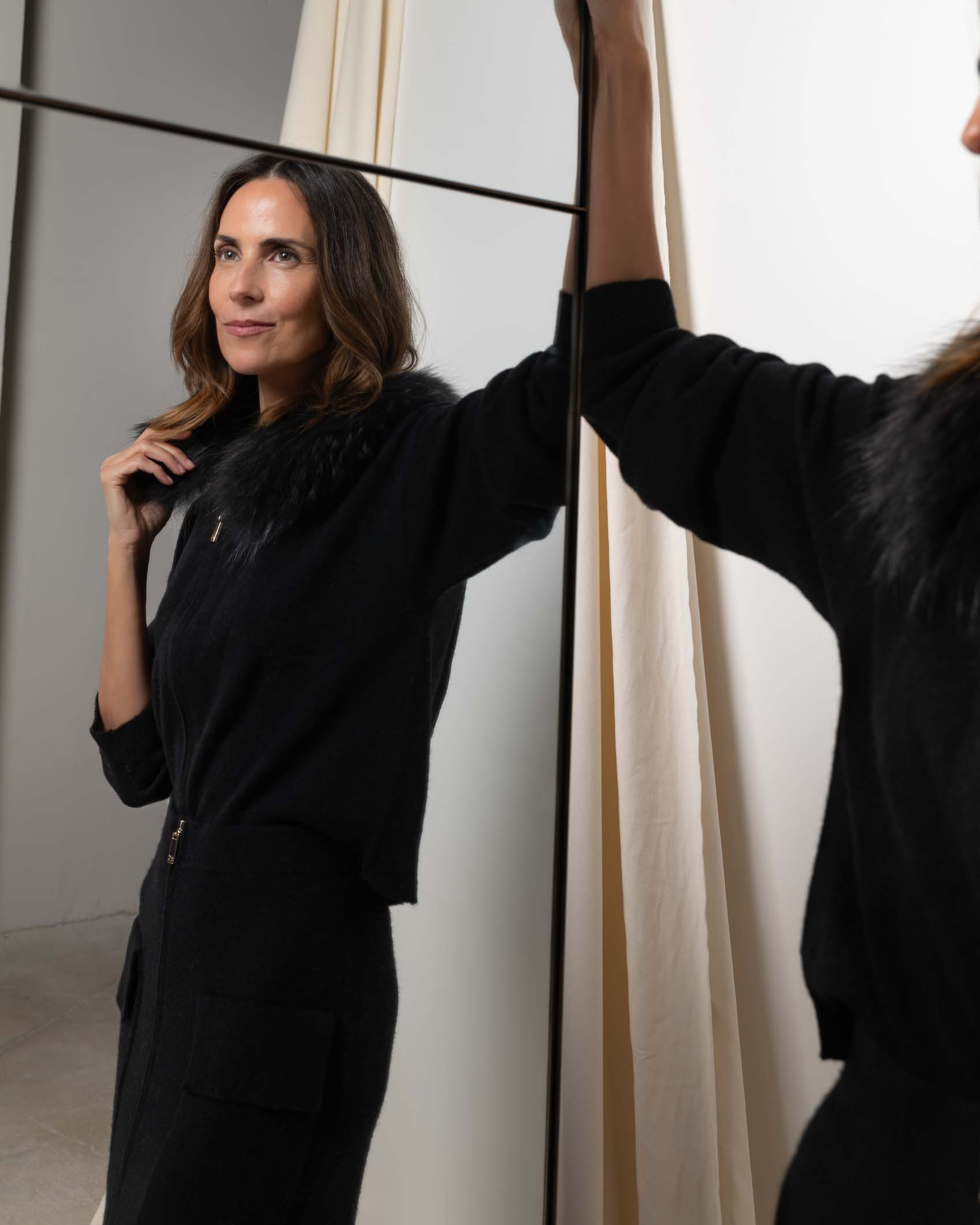 FALDA ZIPPER CASHMERE NEGRO 3