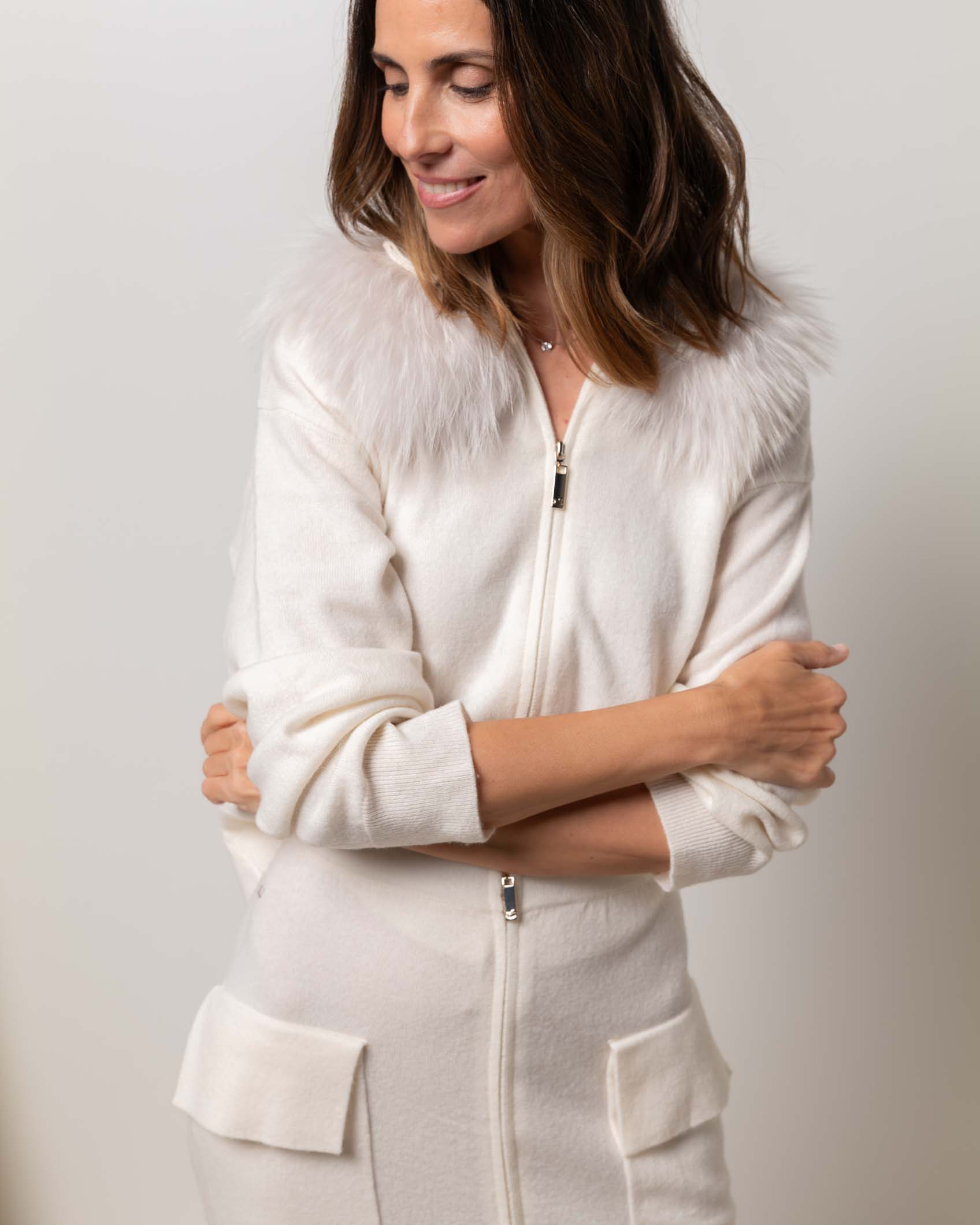 FALDA ZIPPER CASHMERE BEIG 4
