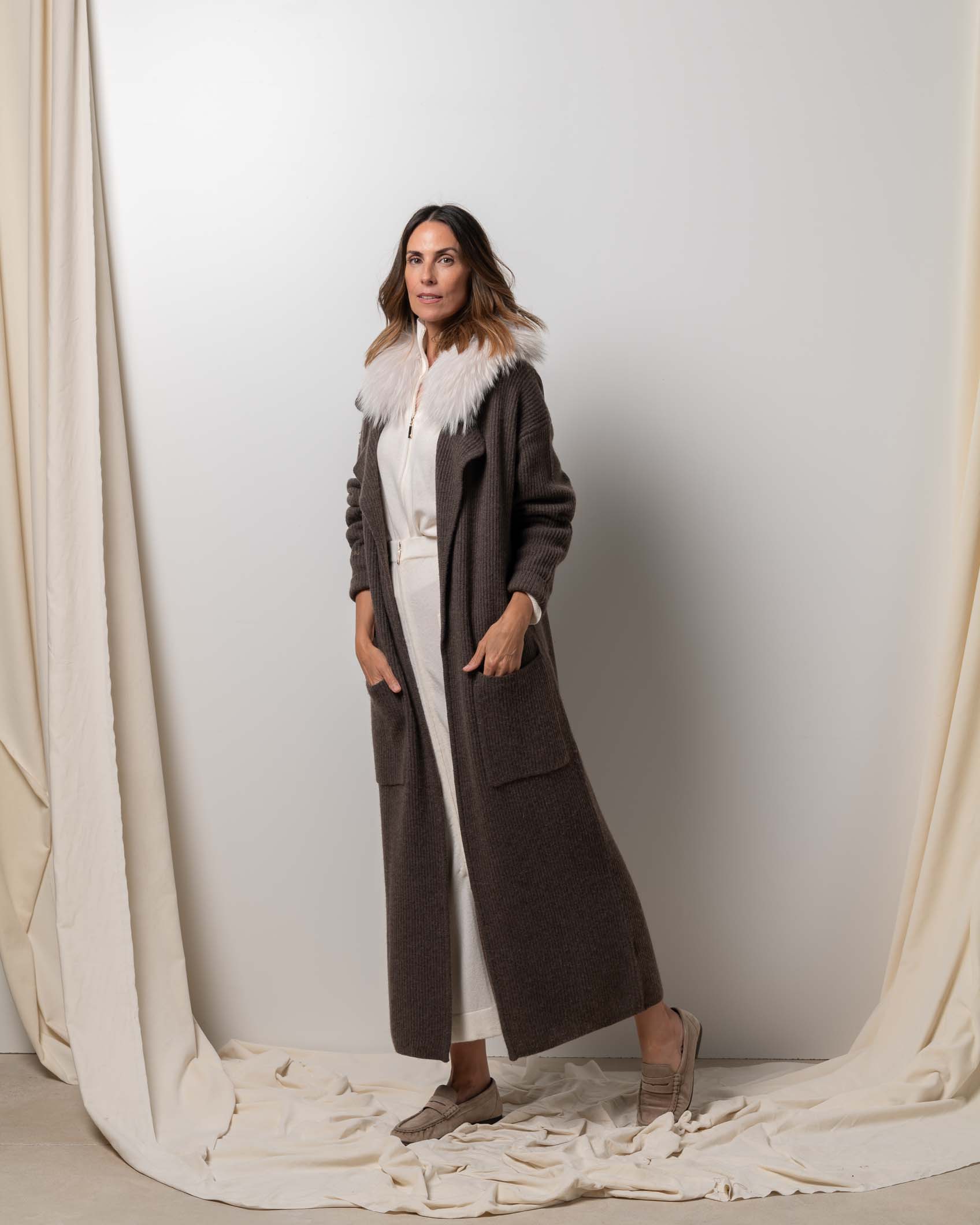 FALDA ZIPPER CASHMERE BEIG 5