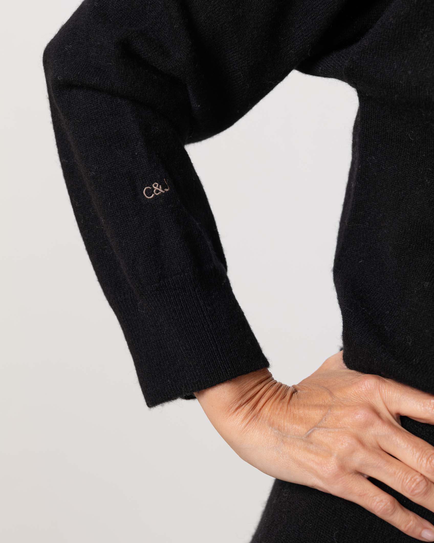 CARDIGAN ZIPPER CASHMERE NEGRO 4
