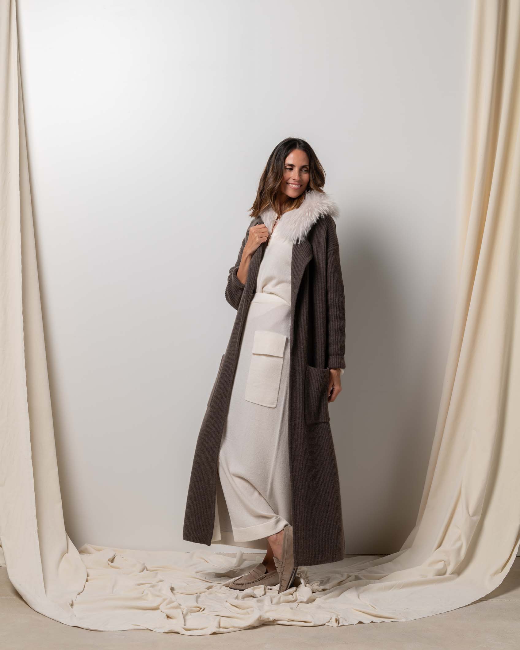 CARDIGAN ZIPPER CASHMERE BEIG 7