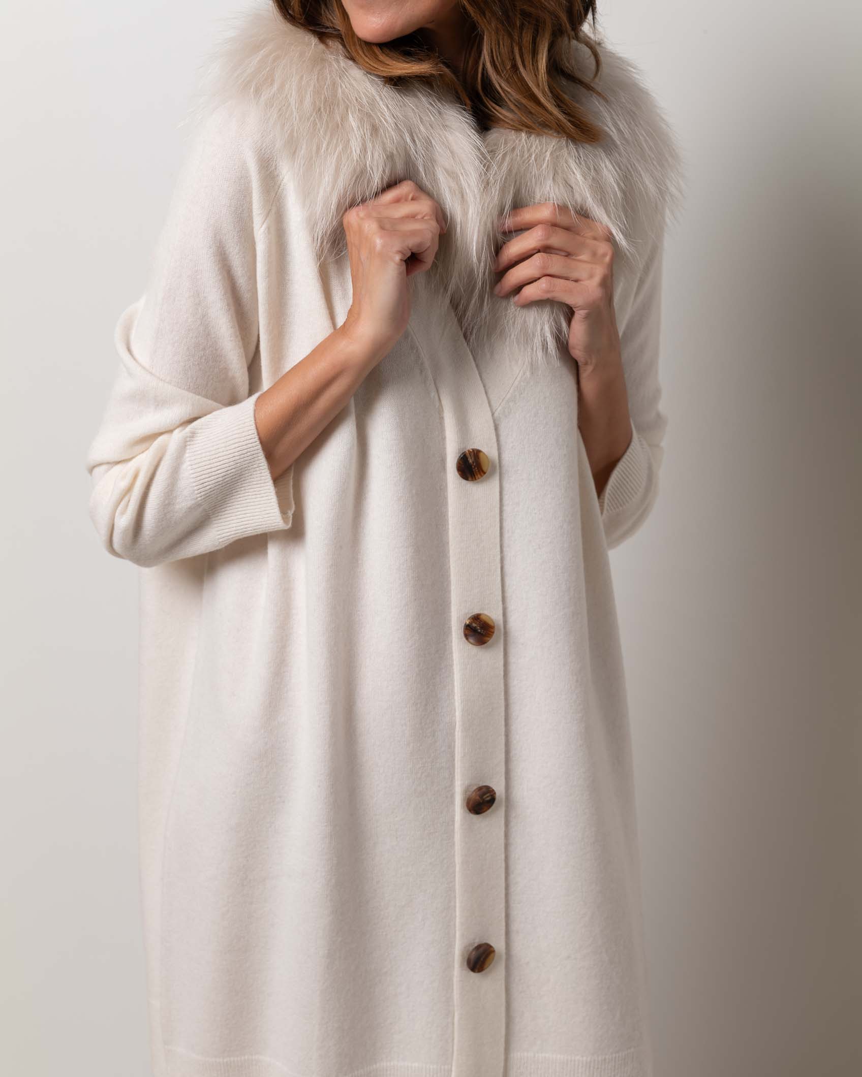 VESTIDO CARDIGAN MINI CASHMERE BEIG 2