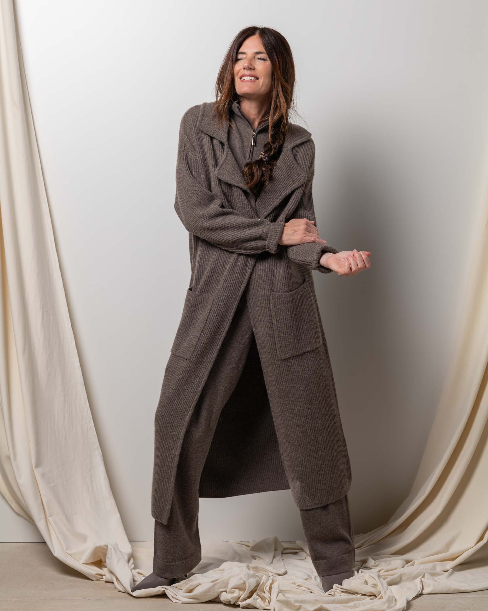 MAX COAT CASHMERE DARK MINK