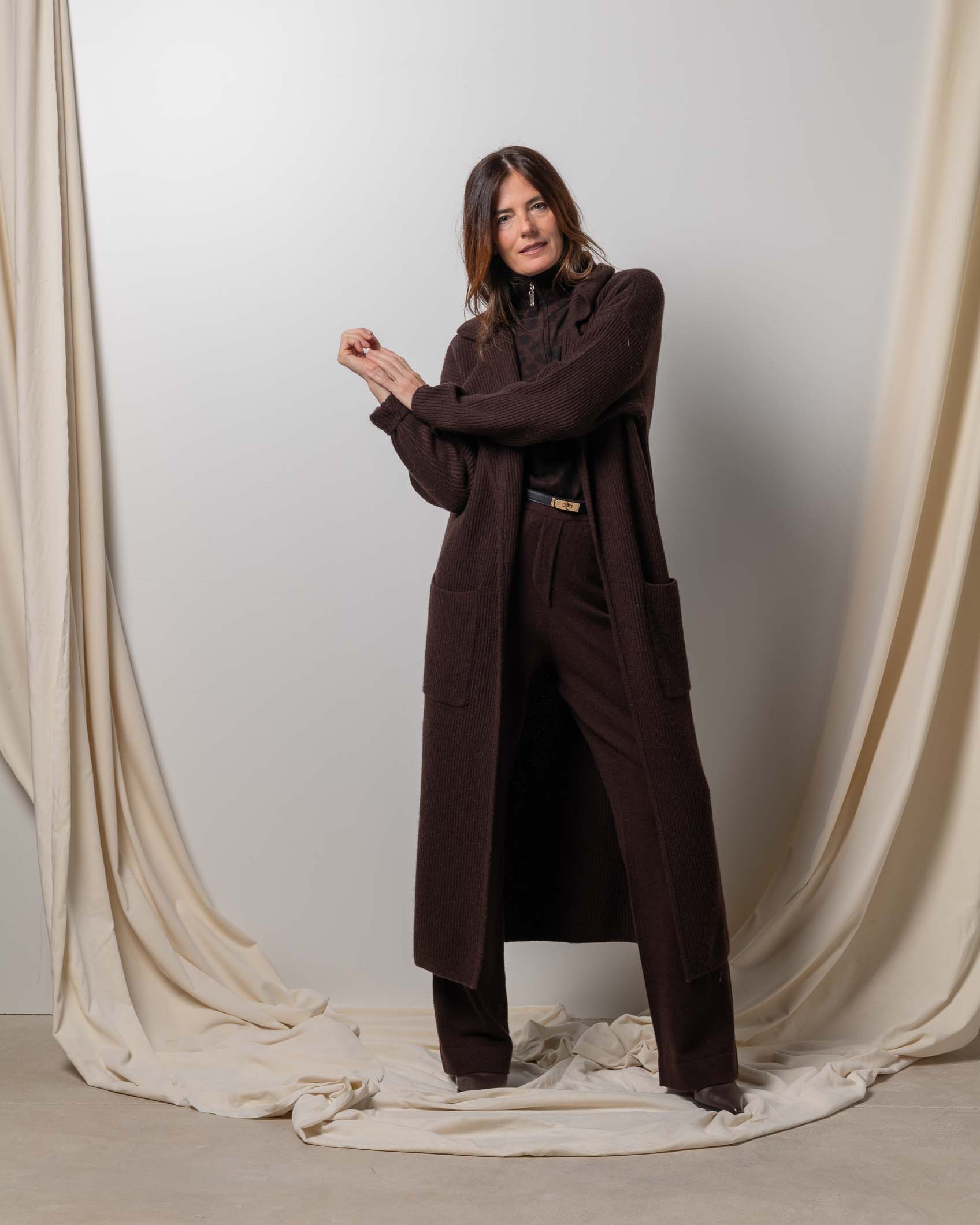 MAX COAT CASHMERE CHOCOLATE BROWN