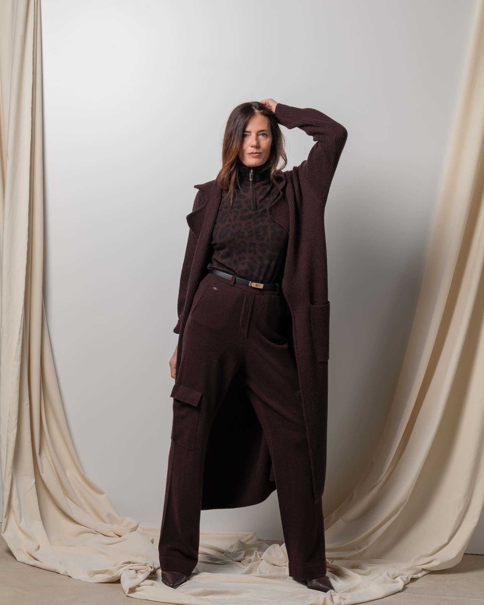 MAX COAT CASHMERE CHOCOLATE BROWN 2