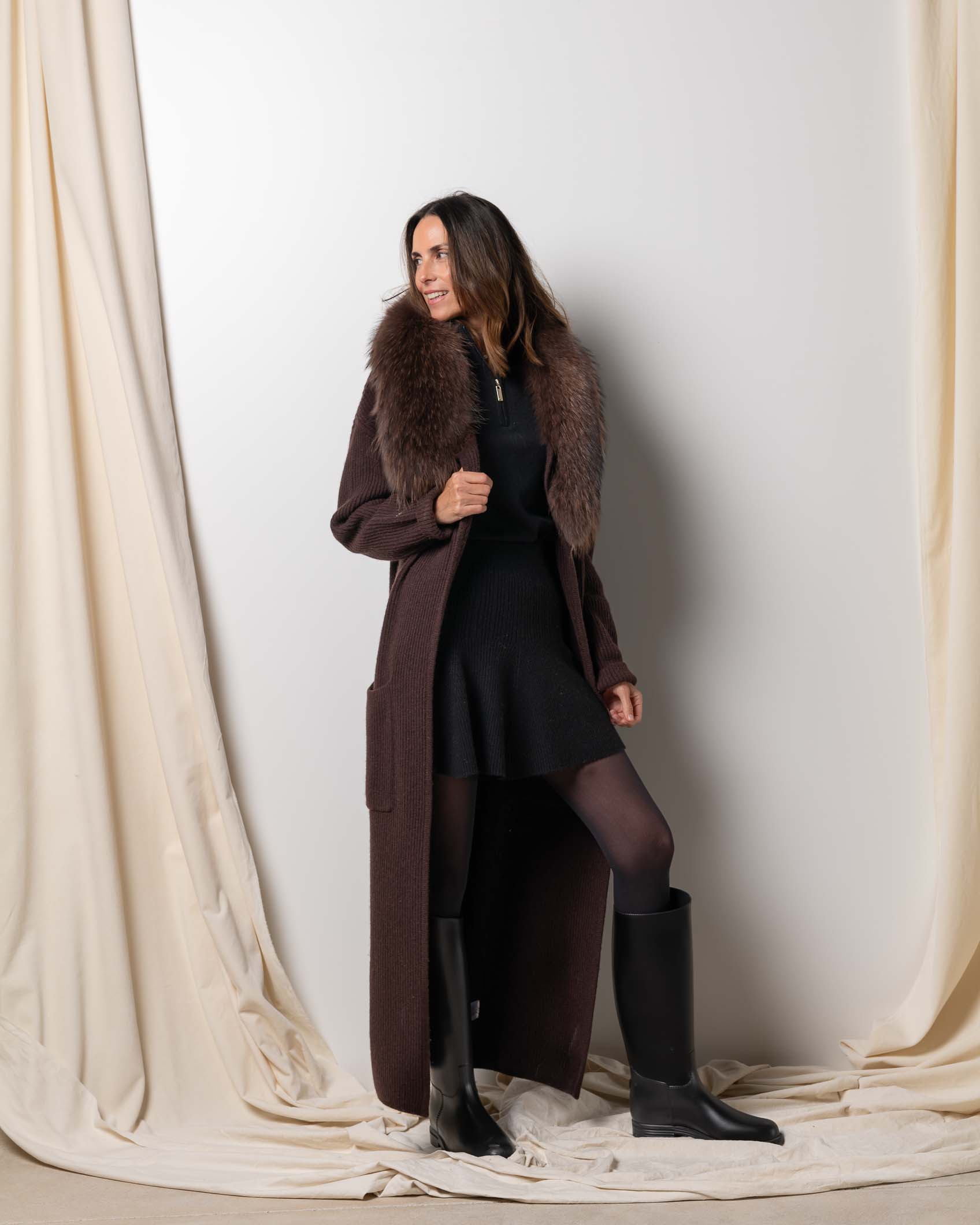 MAX COAT CASHMERE CHOCOLATE BROWN 4