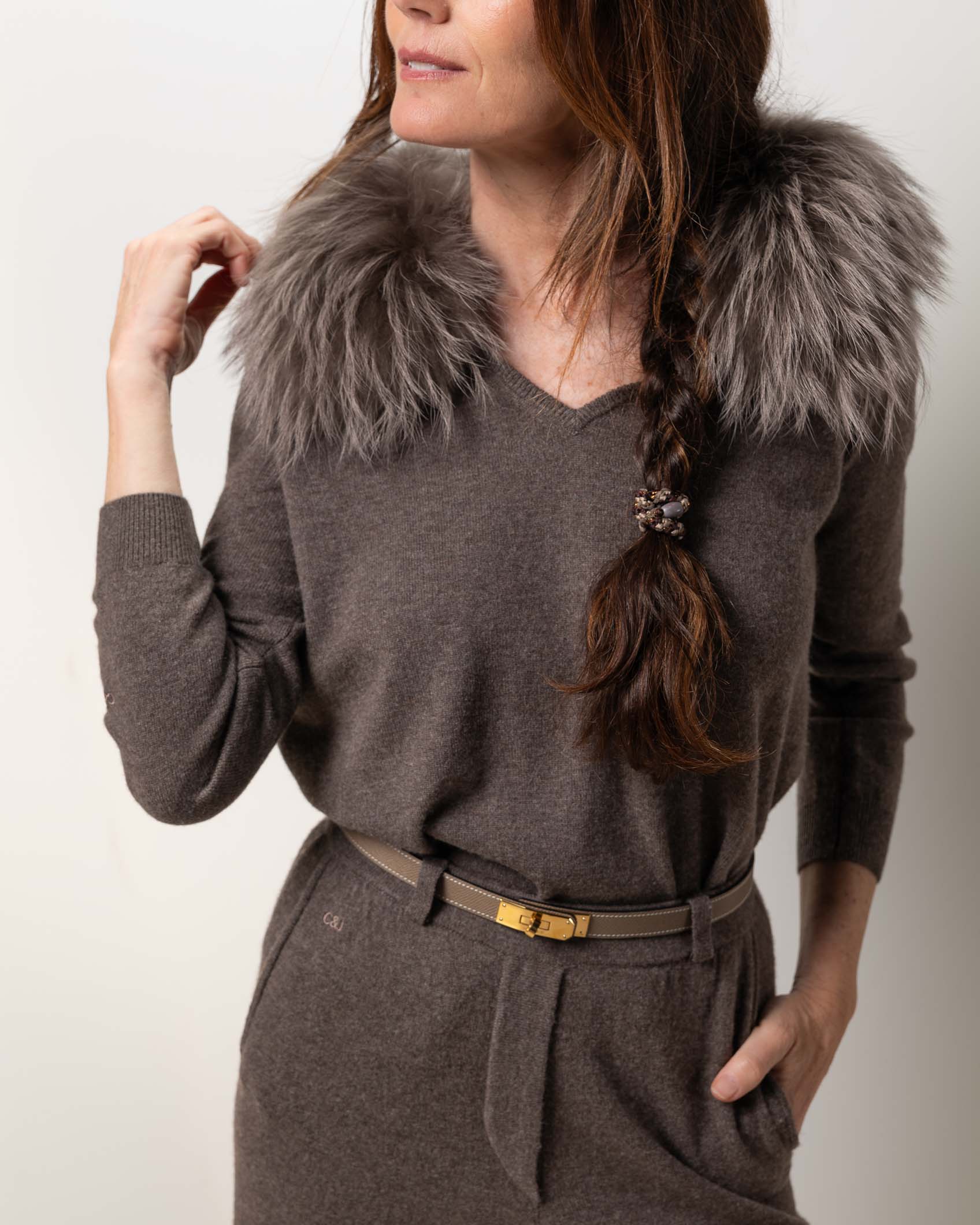 JERSEY PICO CASHMERE DARK MINK