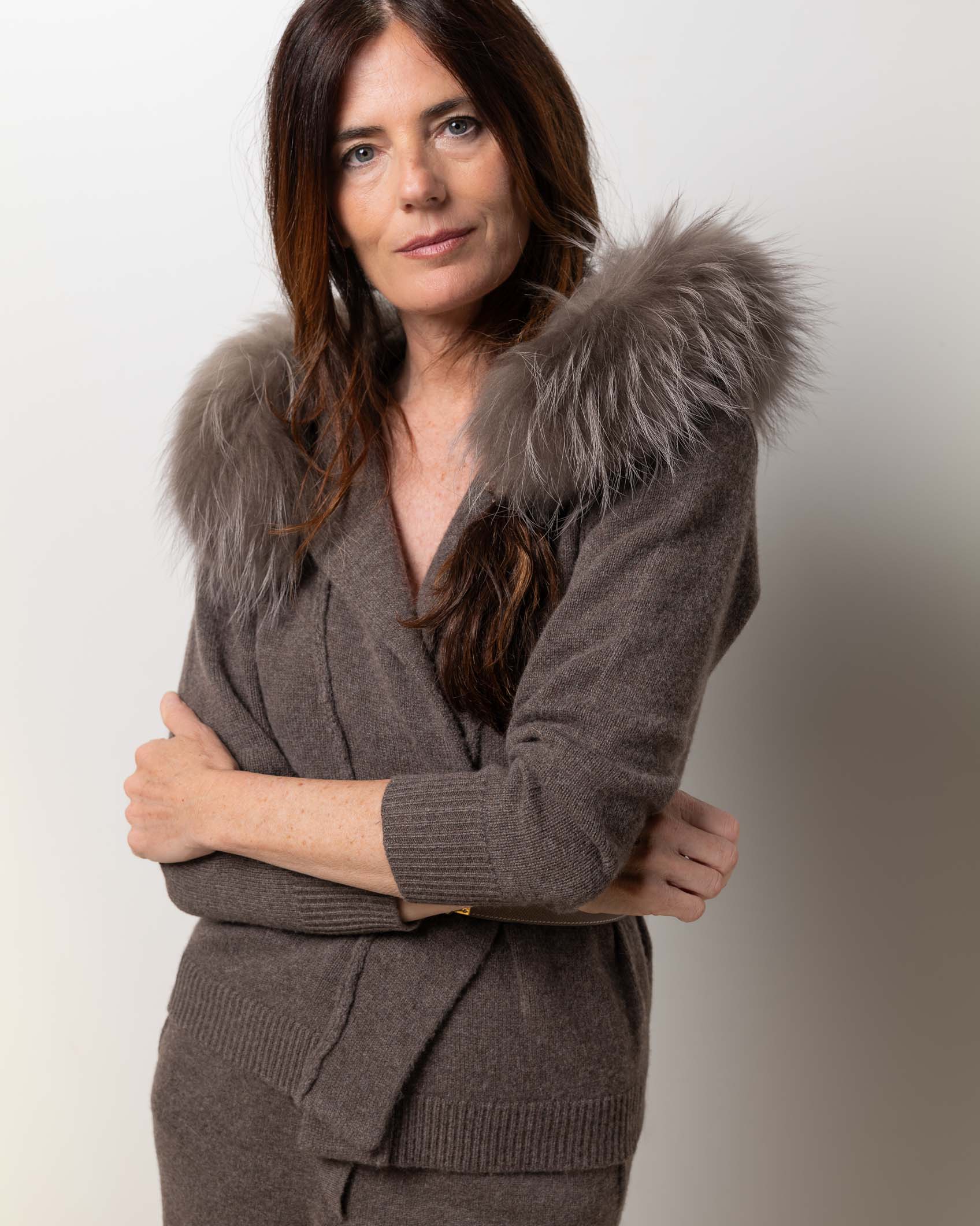BOLERO CAPUCHA CASHMERE DARK MINK 2