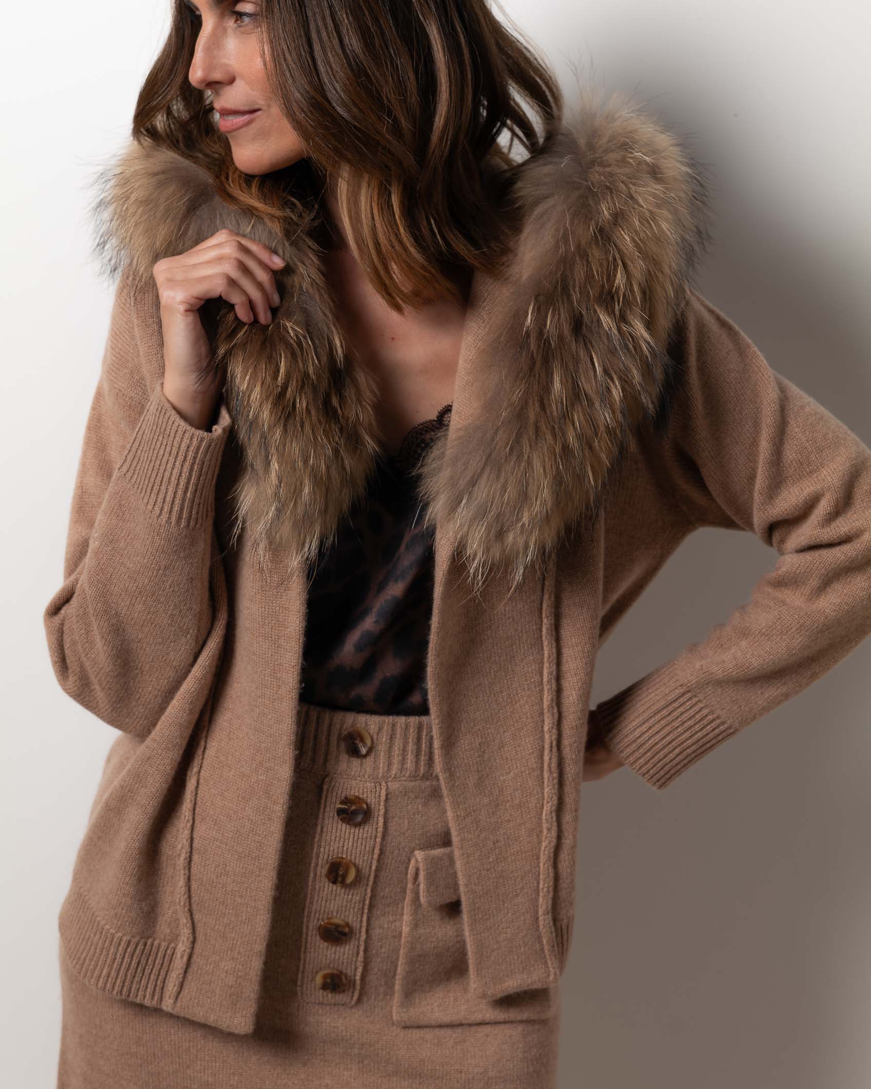 BOLERO CAPUCHA CASHMERE ROCK CAMEL
