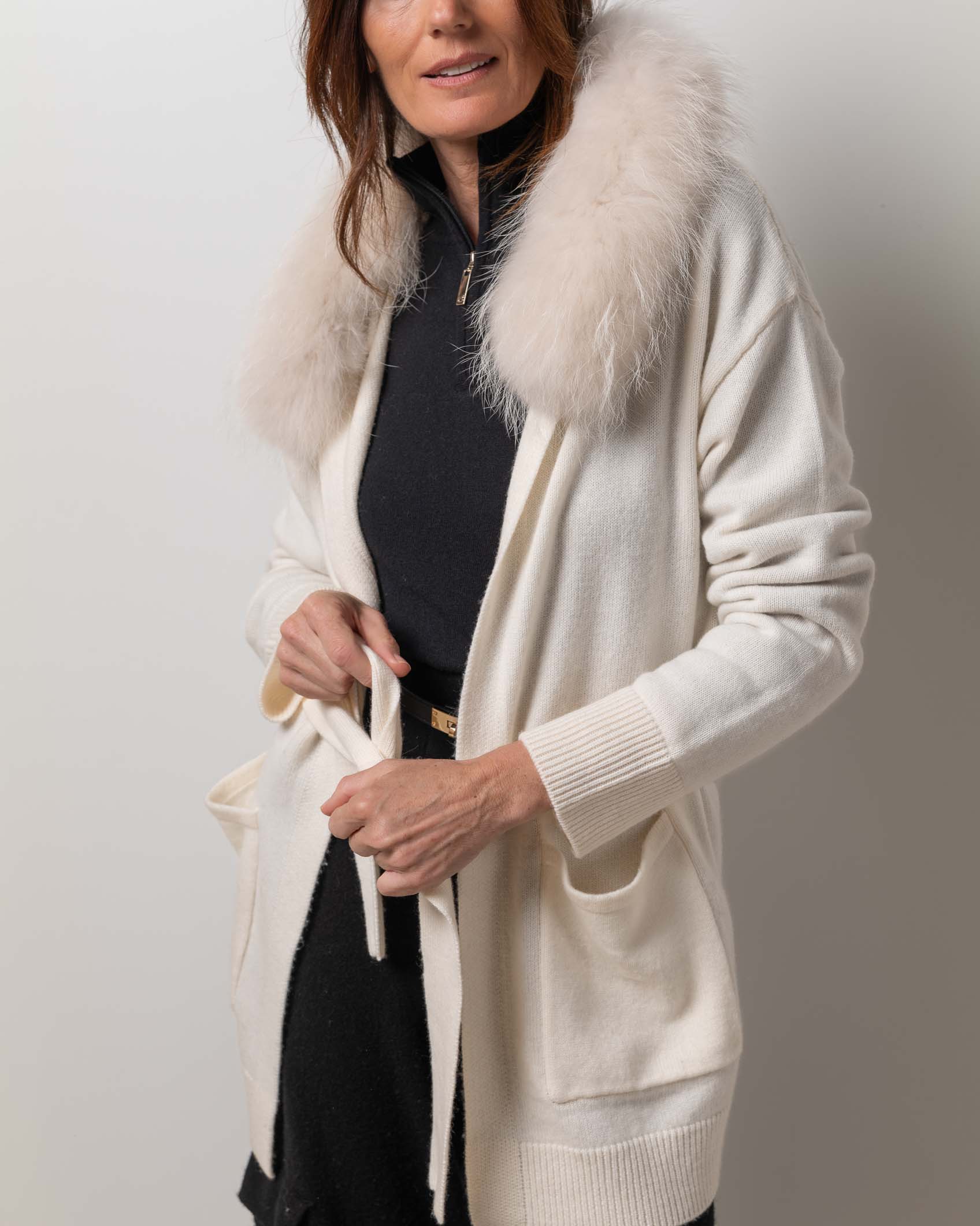 MIDI CARDIGAN CASHMERE BEIG 2