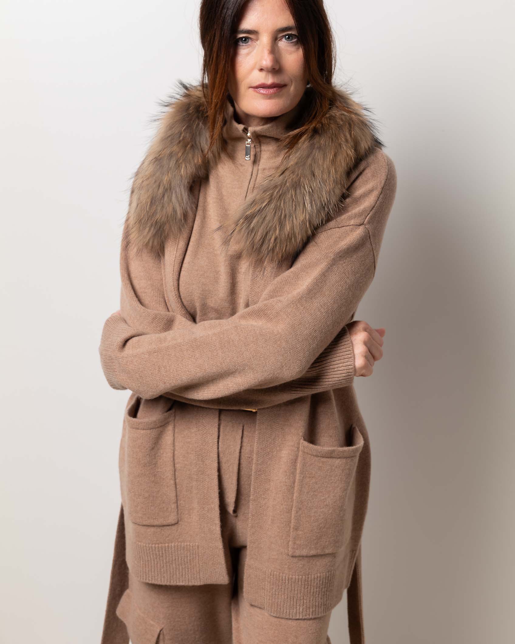 MIDI CARDIGAN CASHMERE ROCK CAMEL 2