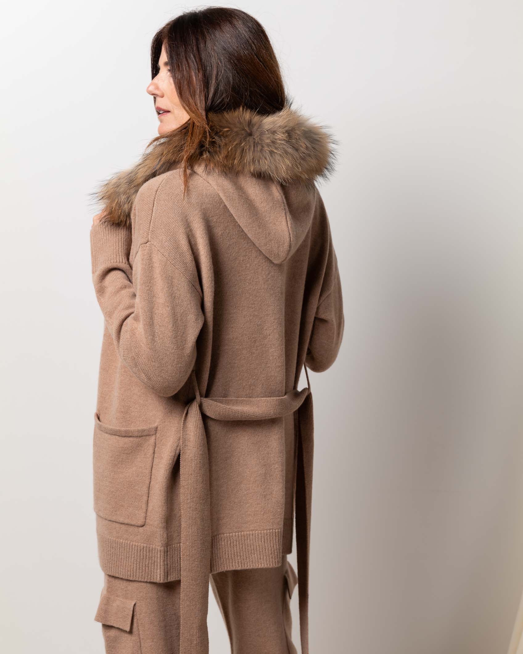 MIDI CARDIGAN CASHMERE ROCK CAMEL 6