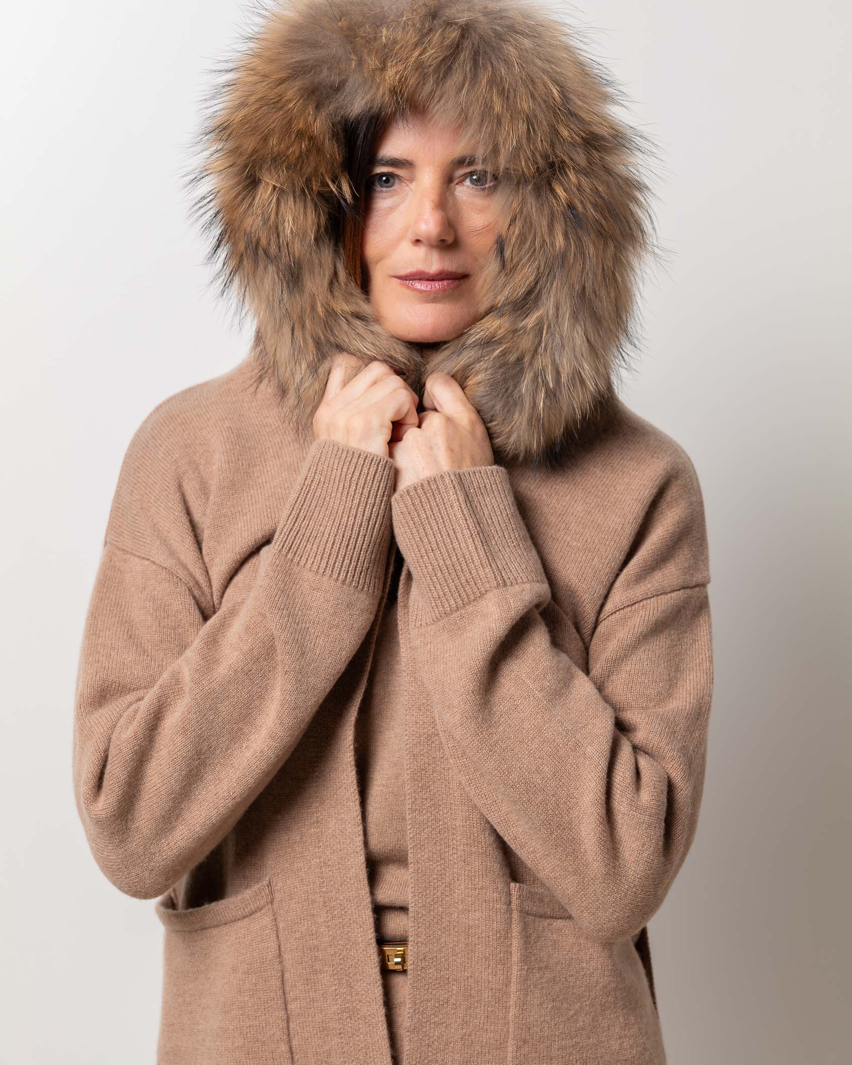 MIDI CARDIGAN CASHMERE ROCK CAMEL 8