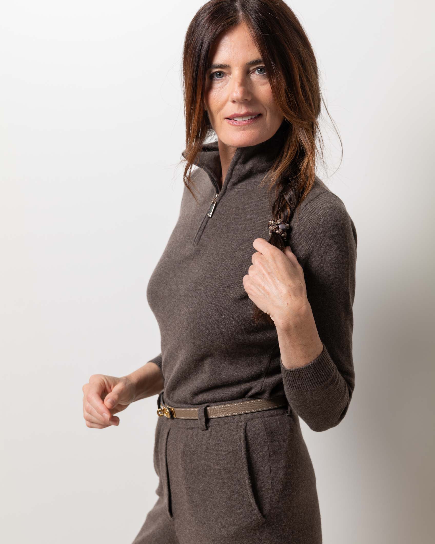 JERSEY CREMALLERA CASHMERE DARK MINK