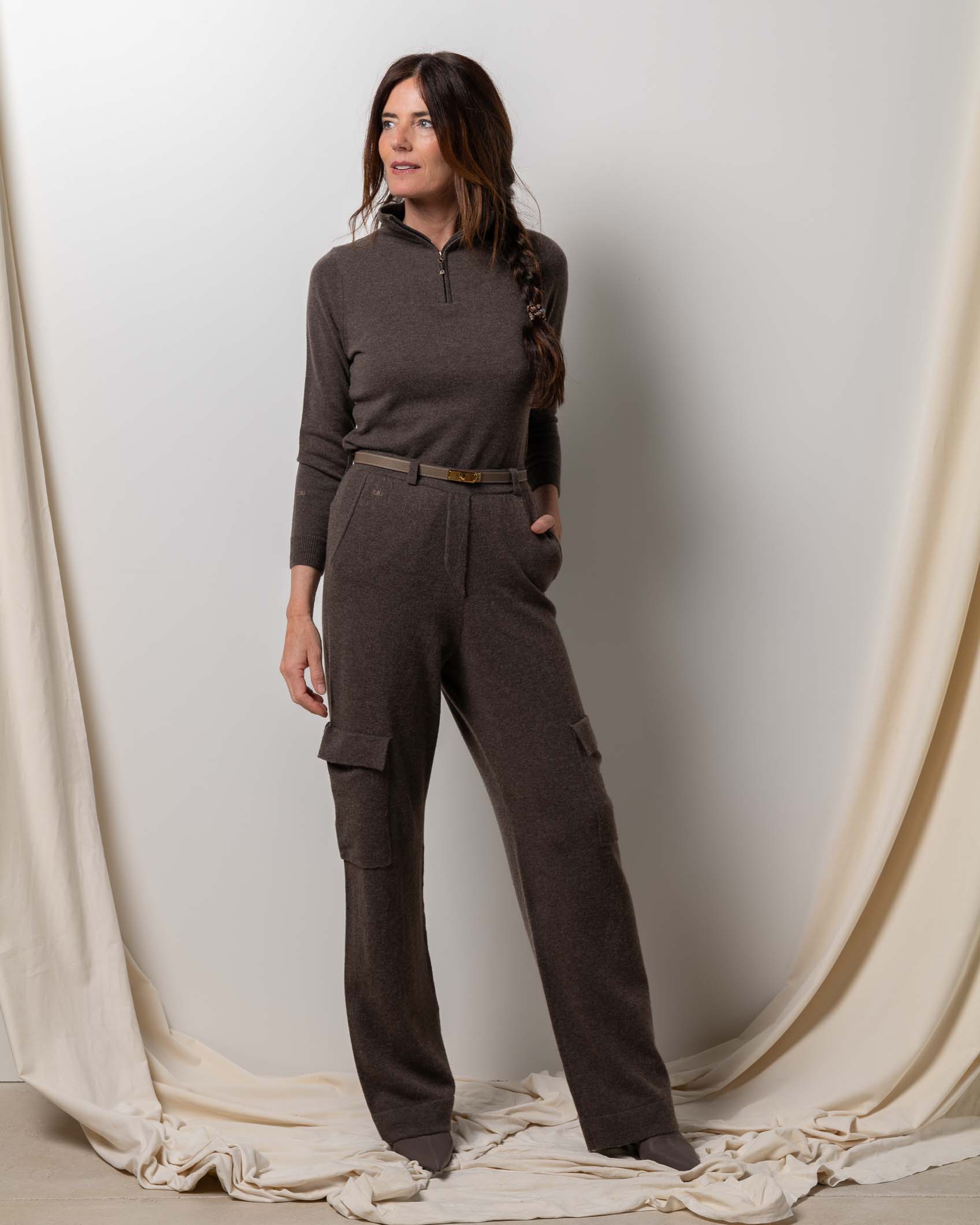 JERSEY CREMALLERA CASHMERE DARK MINK 5