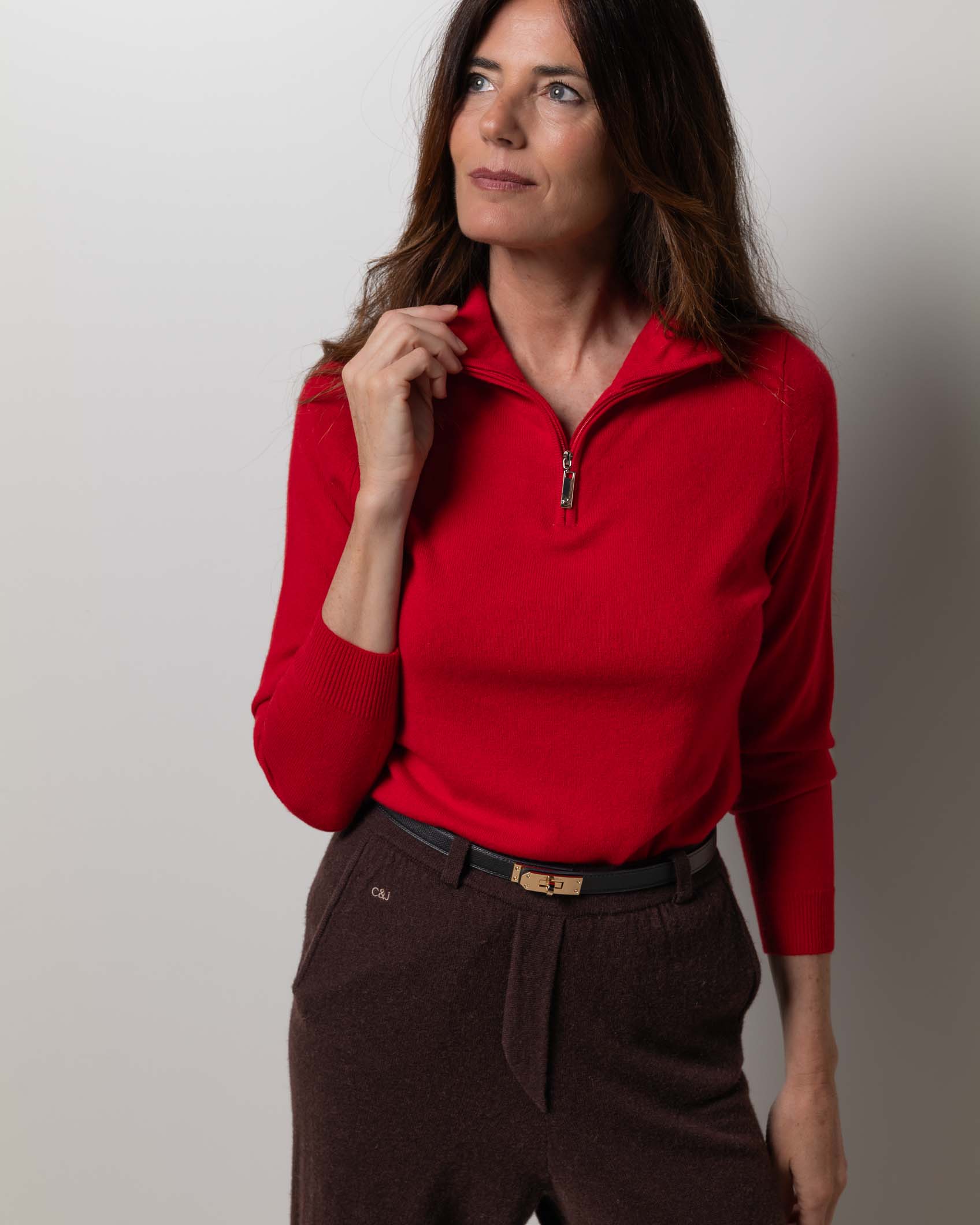 JERSEY CREMALLERA CASHMERE ROJO 4