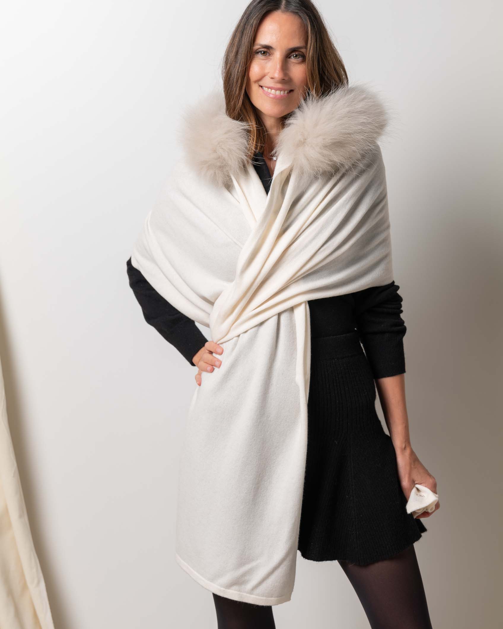 PASHMINA CAPUCHA CASHMERE TALLA UNICA BEIG