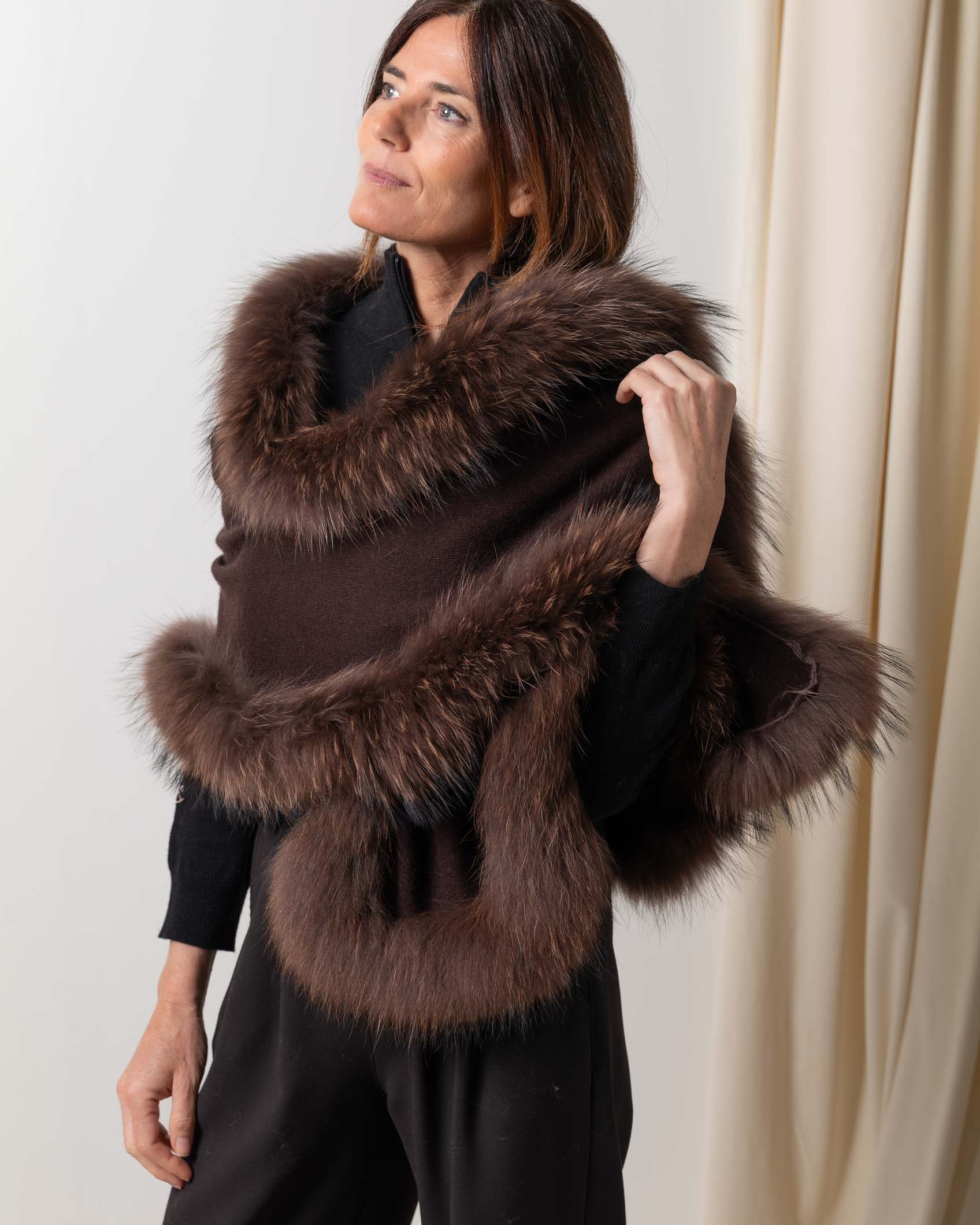 PASHMINA CASHMERE TALLA UNICA CHOCOLATE BROWN 2