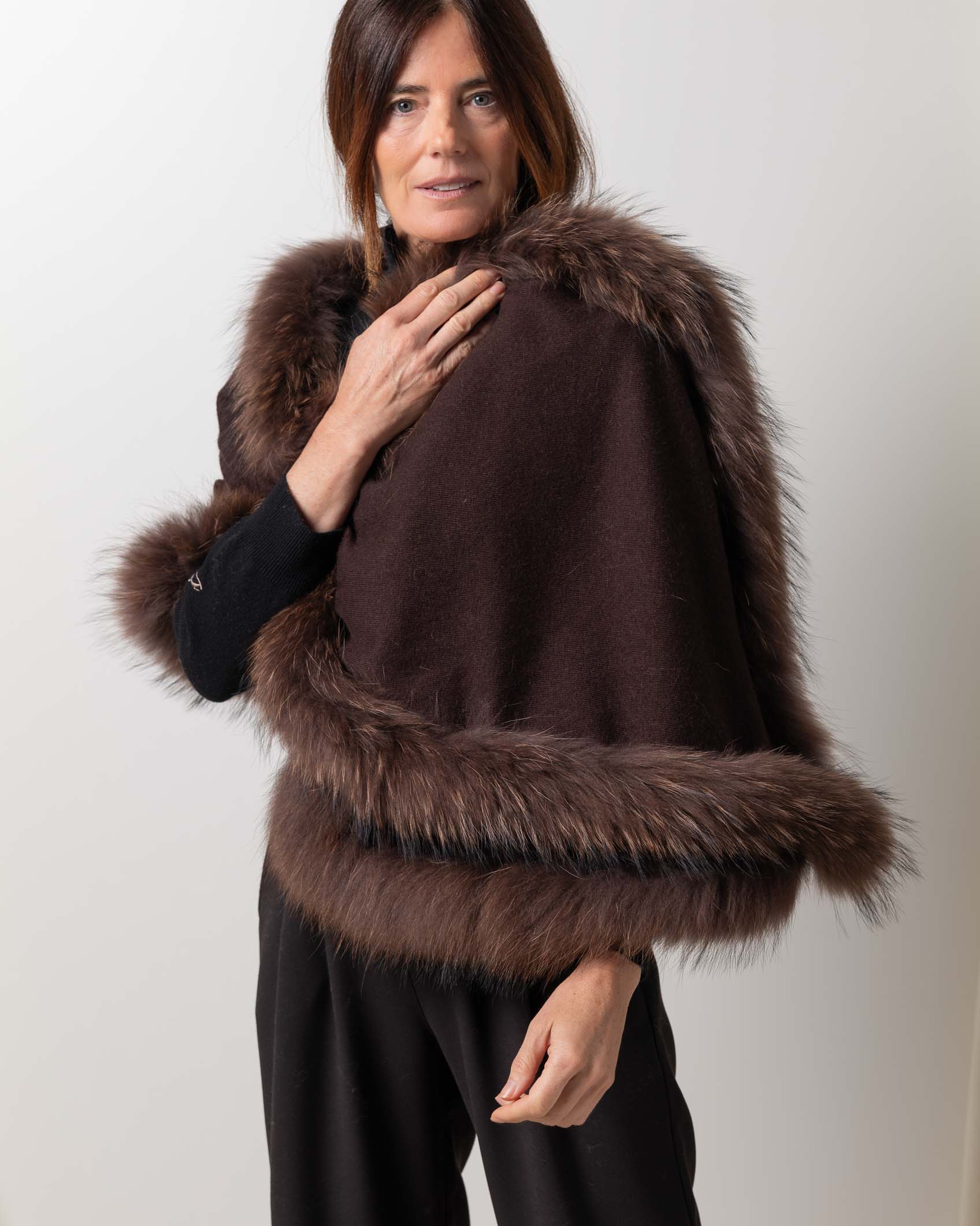 PASHMINA CASHMERE TALLA UNICA CHOCOLATE BROWN 4