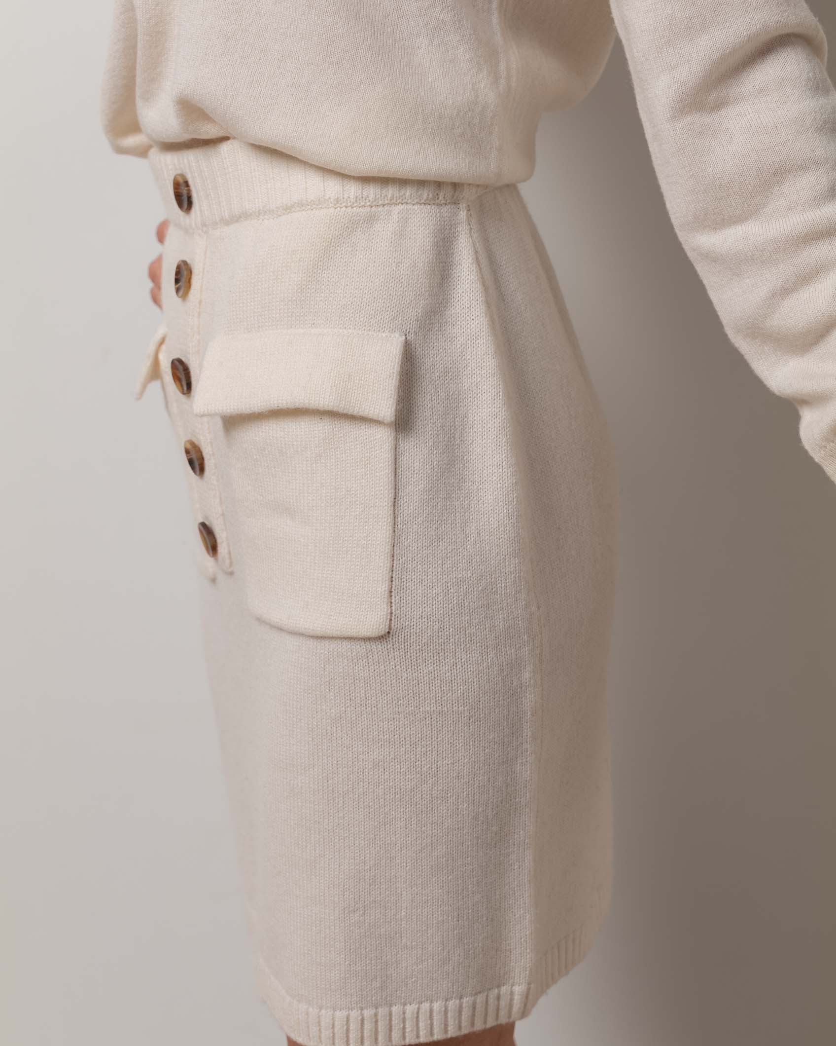 MINI FALDA BOLSILLOS CASHMERE BEIG 3