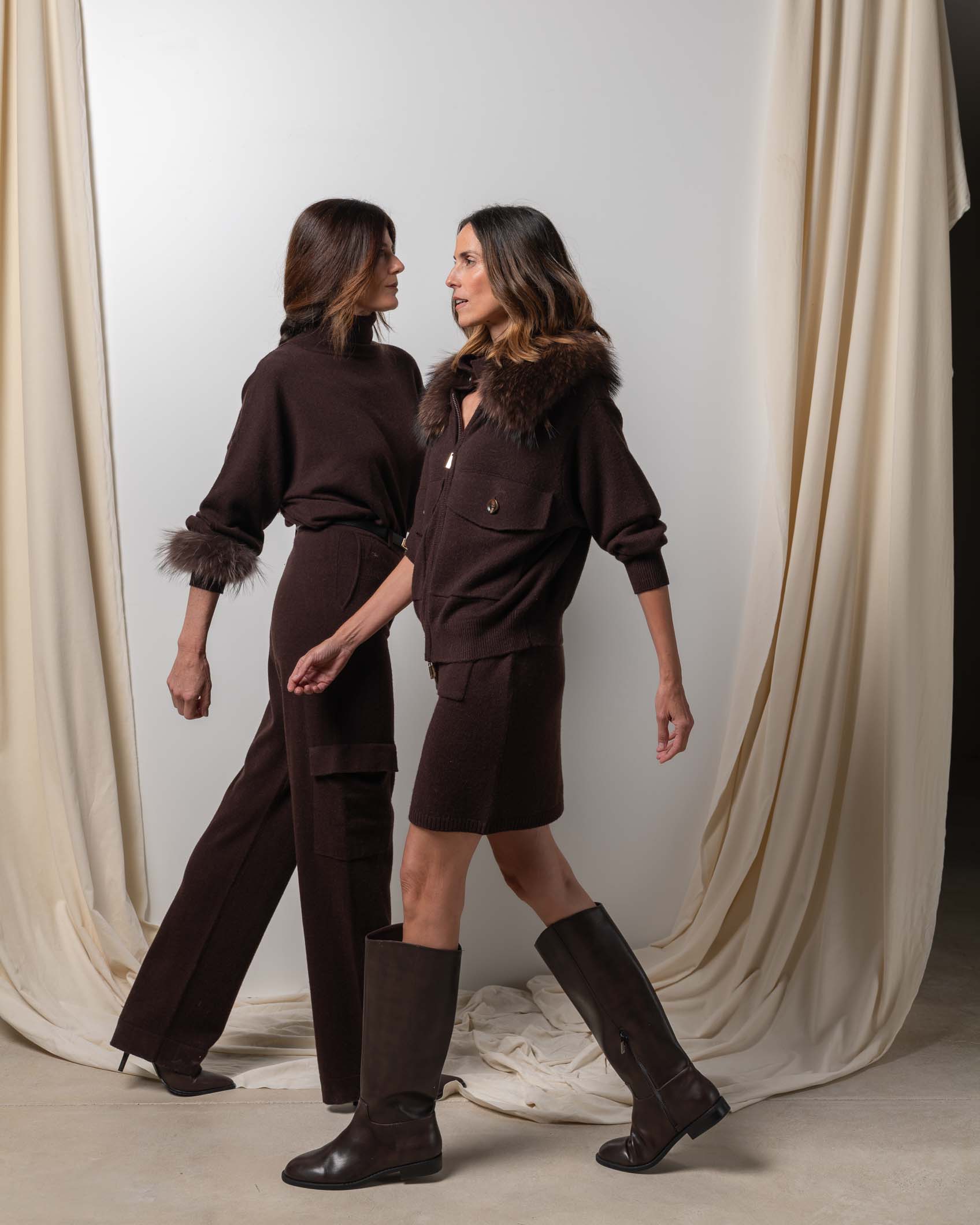 MINI FALDA BOLSILLOS CASHMERE CHOCOLATE BROWN 4