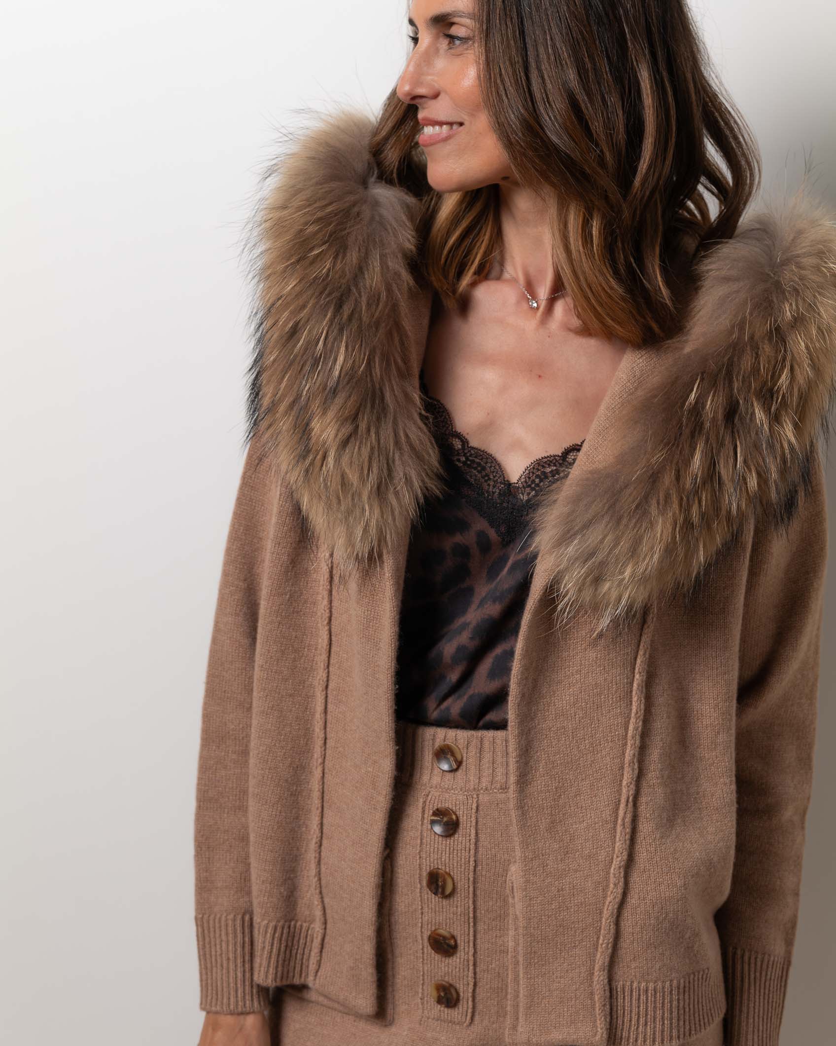 MINI FALDA BOLSILLOS CASHMERE ROCK CAMEL 2