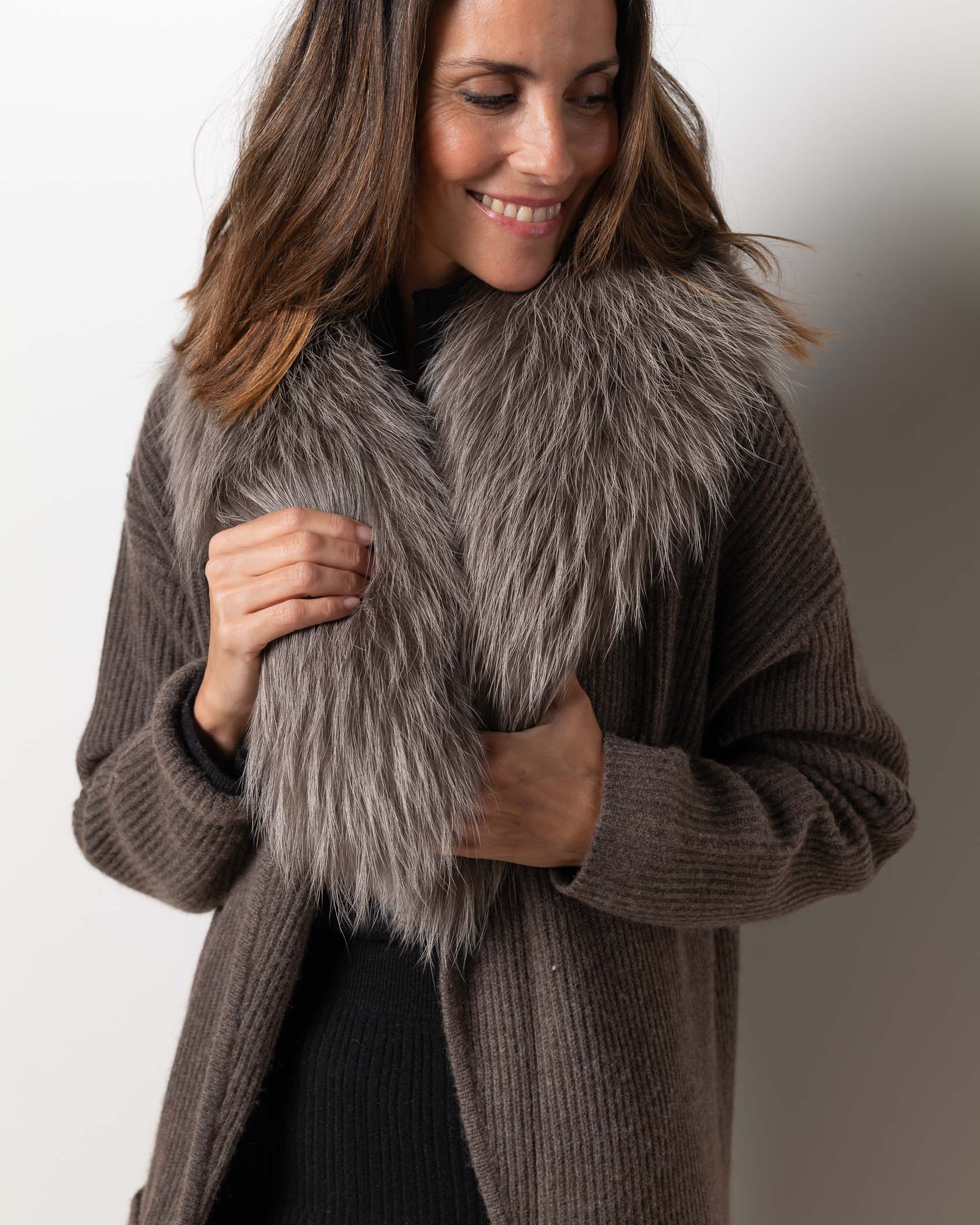 MAXI CUELLO PIEL NATURAL TALLA UNICA DARK MINK