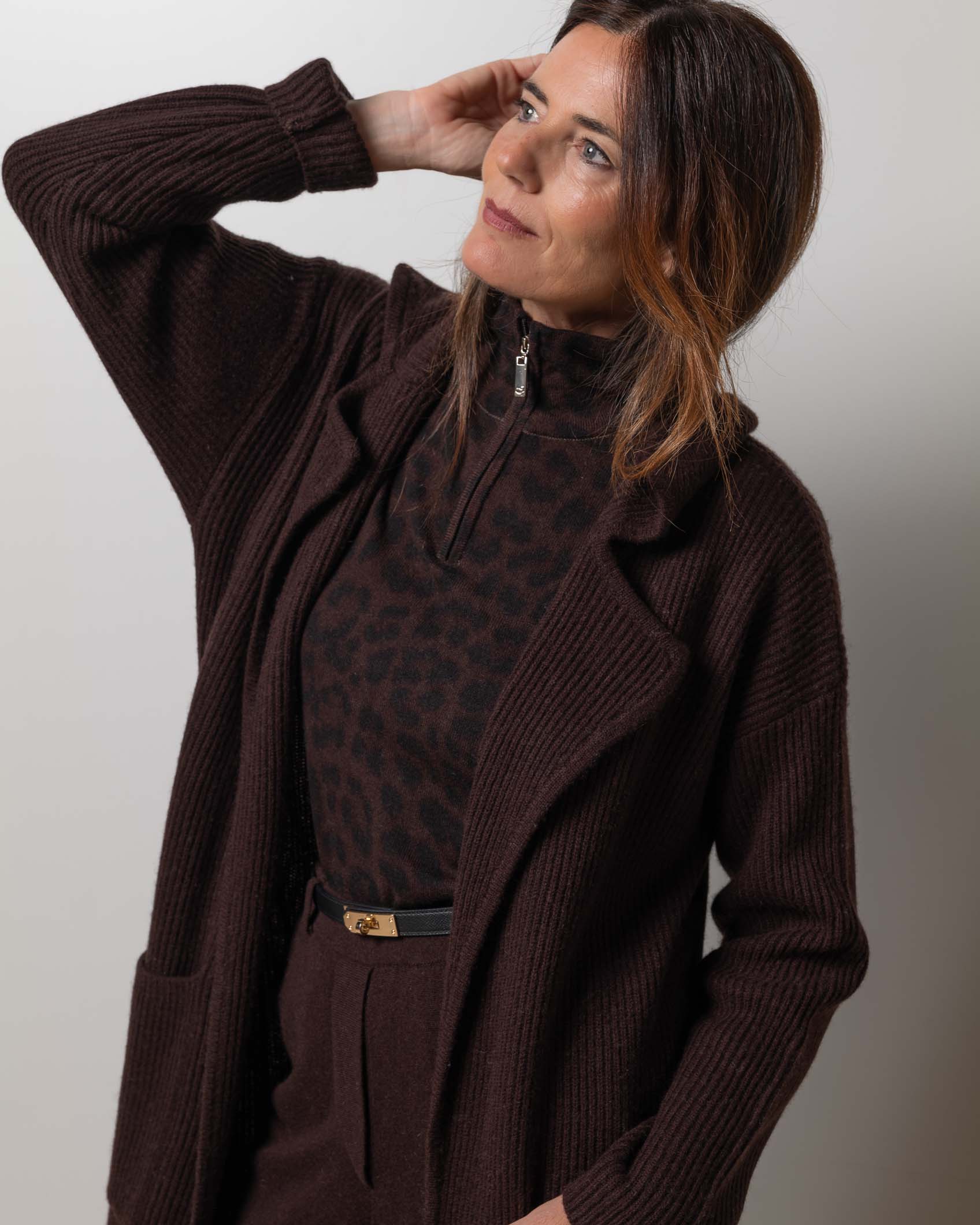 JERSEY CREMALLERA CASHMERE PRINT NAVY MOCCA 2