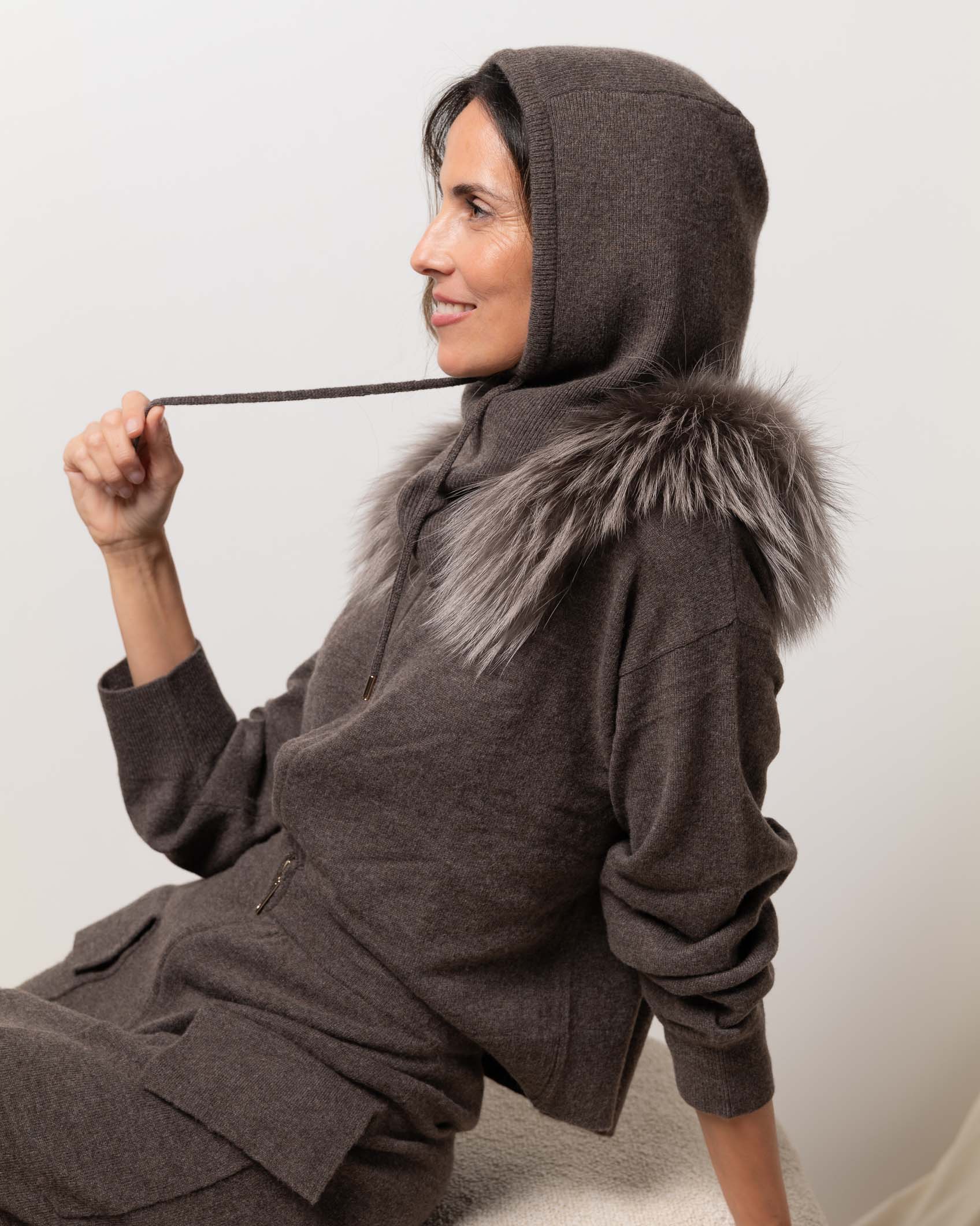 BALACLAVA CASHMERE SENCILLA TALLA UNICA DARK MINK