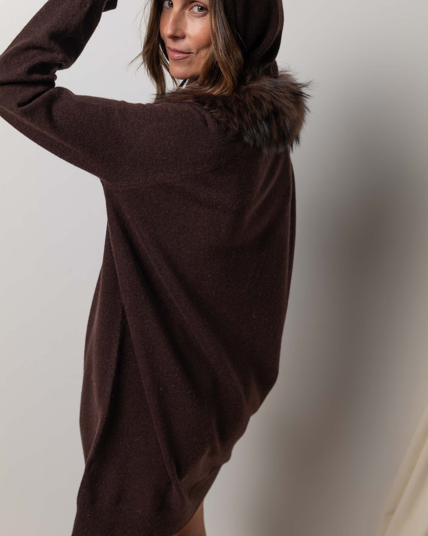 BALACLAVA CASHMERE SENCILLA TALLA UNICA CHOCOLATE BROWN 3
