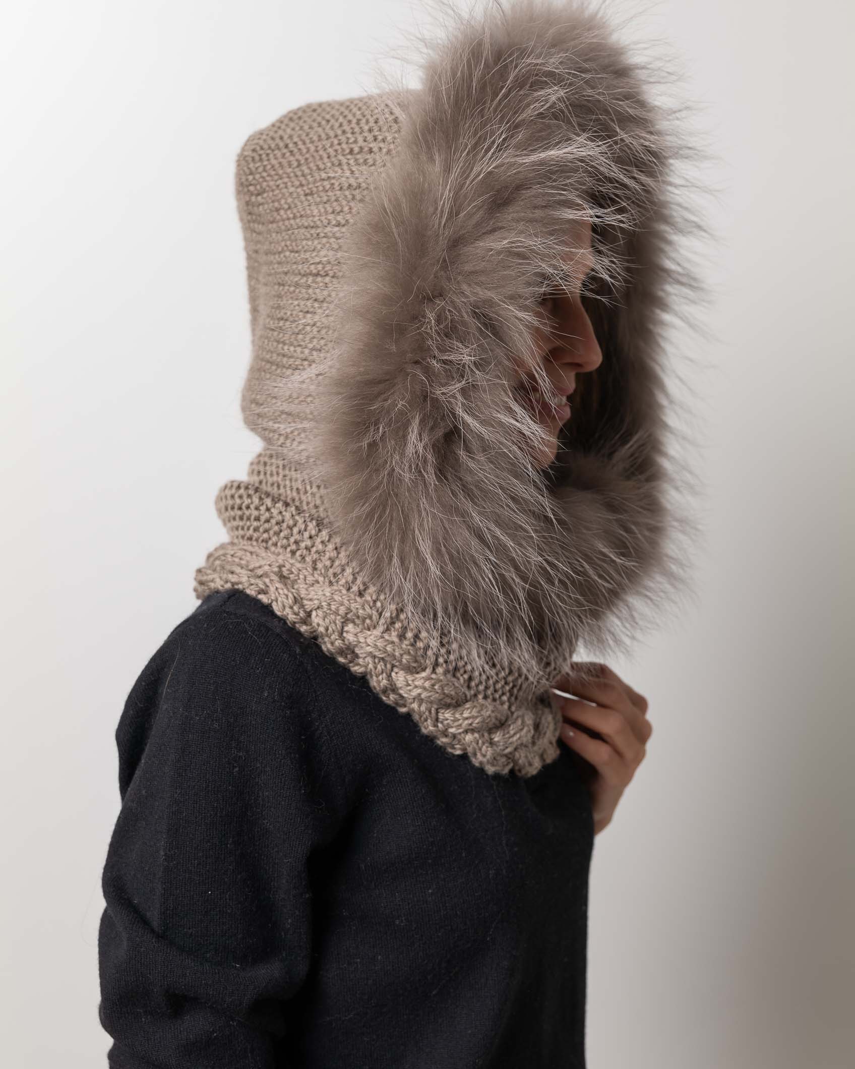 CAPUCHA PUNTO ARTESANAL TALLA UNICA DARK MINK 3