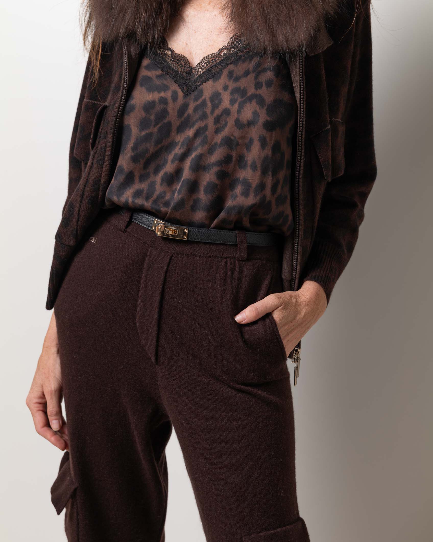 BOMBER CASHMERE PRINT NAVY MOCCA 2