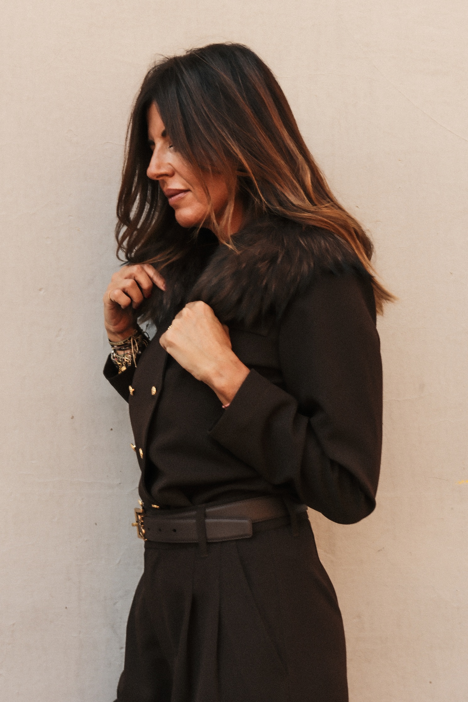 TAILORED SUIT - CHOCOLATE BROWN
