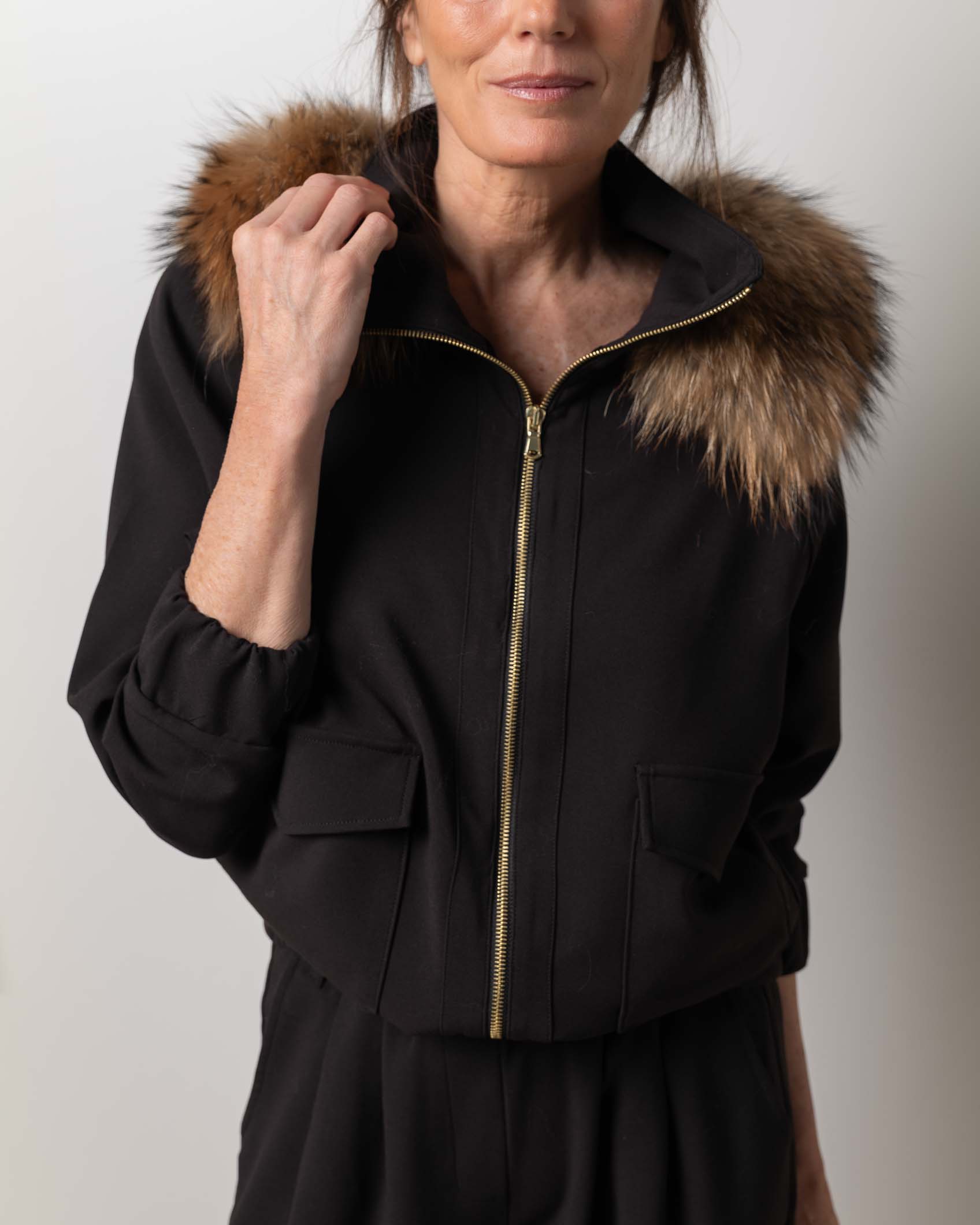 BOMBER & CLEMENCE SUIT - BLACK NEGRO 2