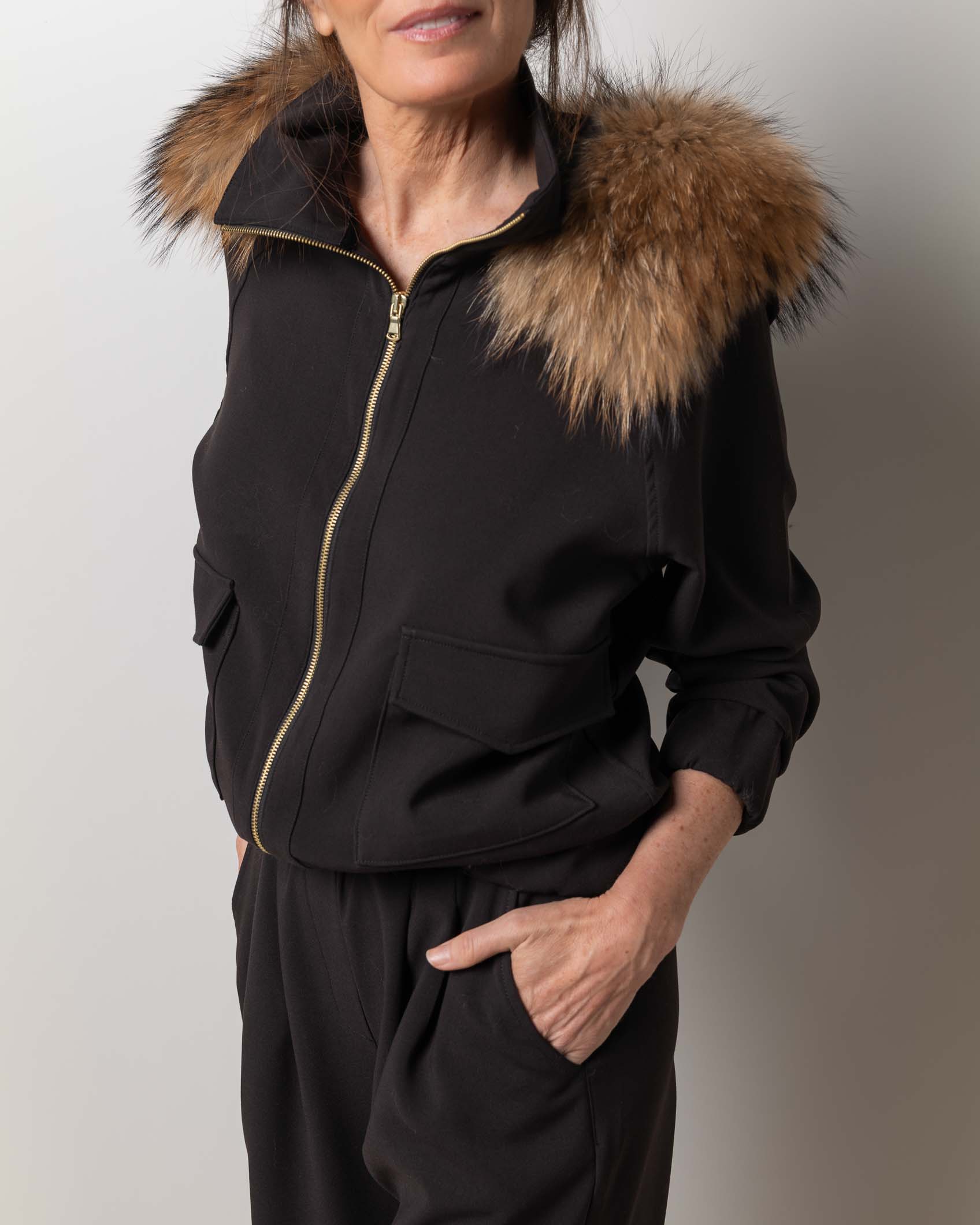 BOMBER & CLEMENCE SUIT - BLACK NEGRO 3