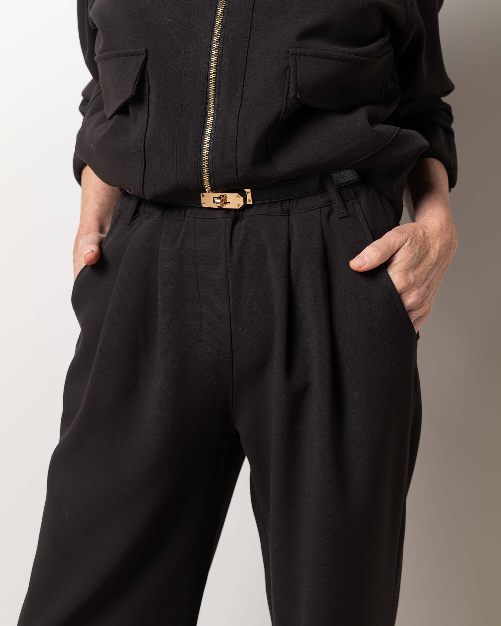 BOMBER & CLEMENCE SUIT - BLACK NEGRO 4