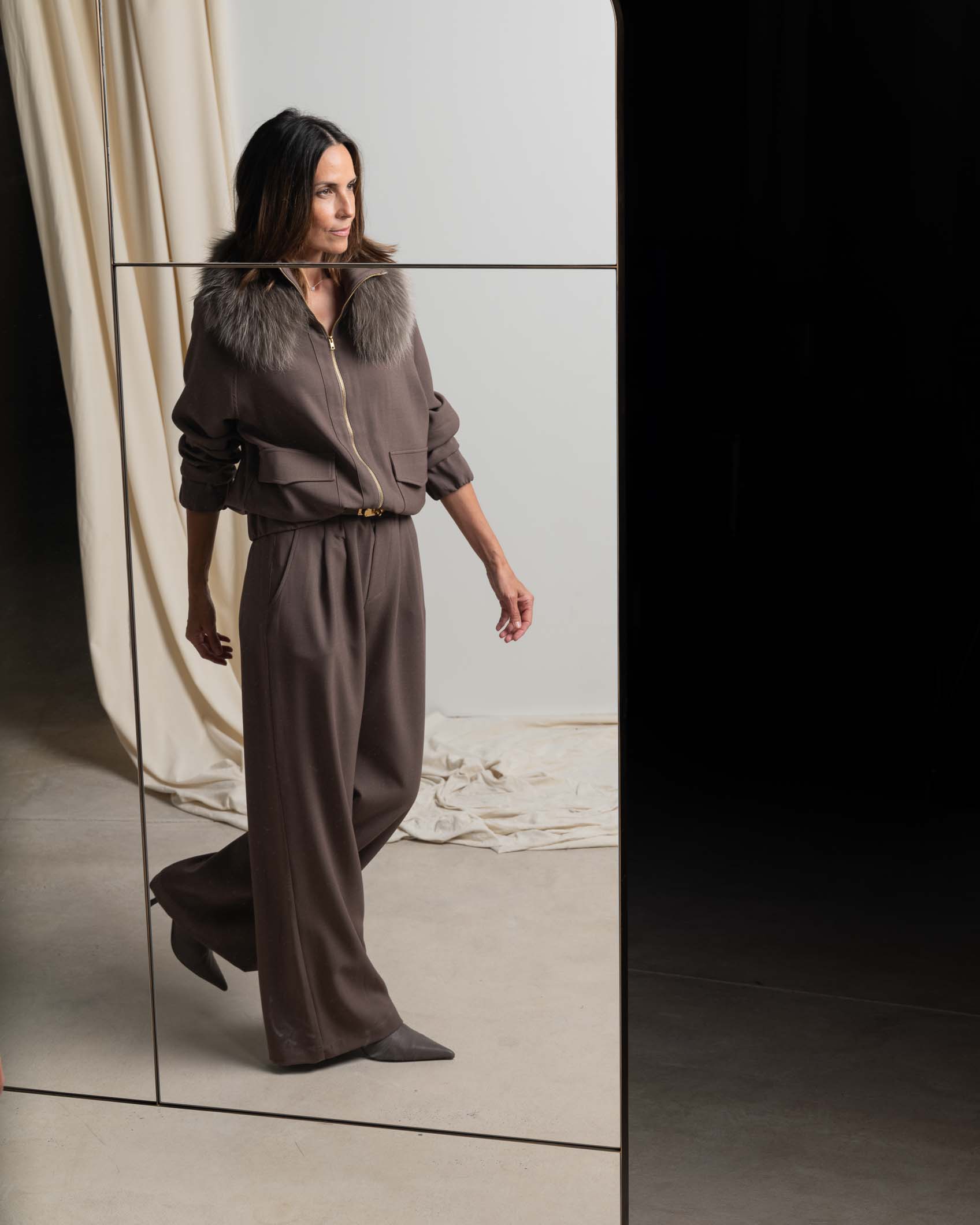 BOMBER & CLEMENCE SUIT - DARK MINK
