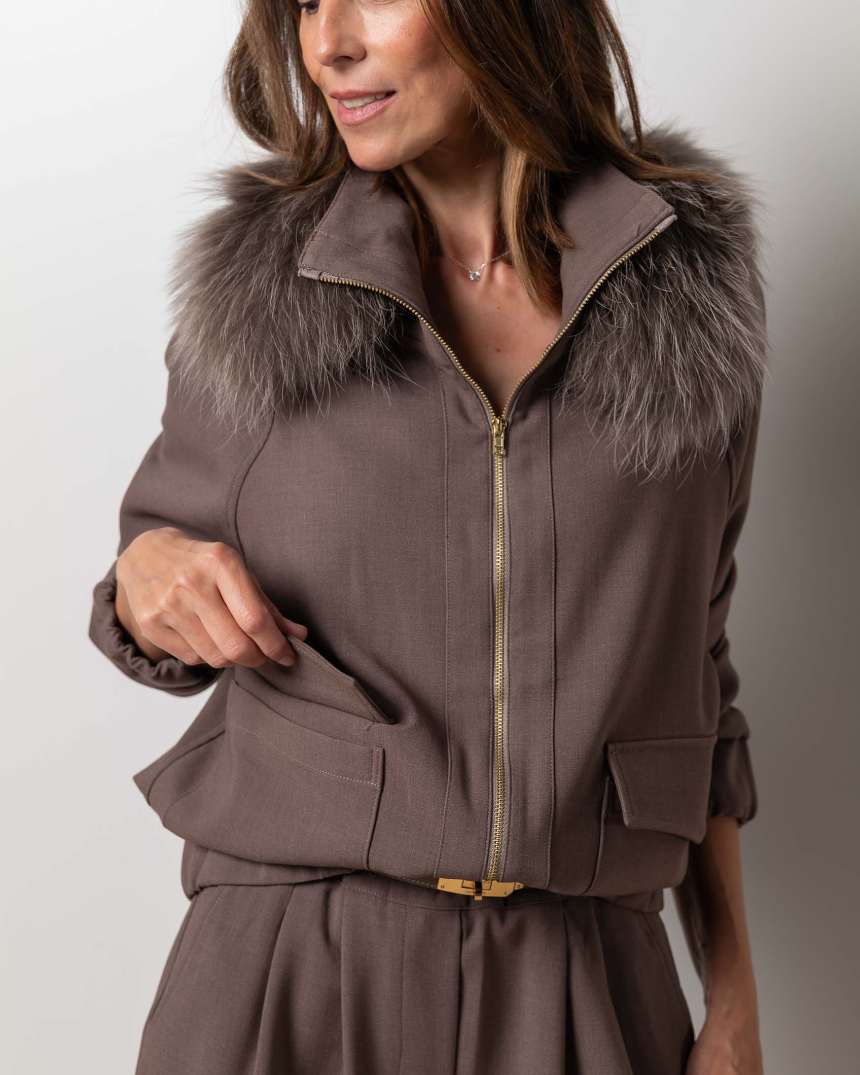 BOMBER & CLEMENCE SUIT - DARK MINK 5