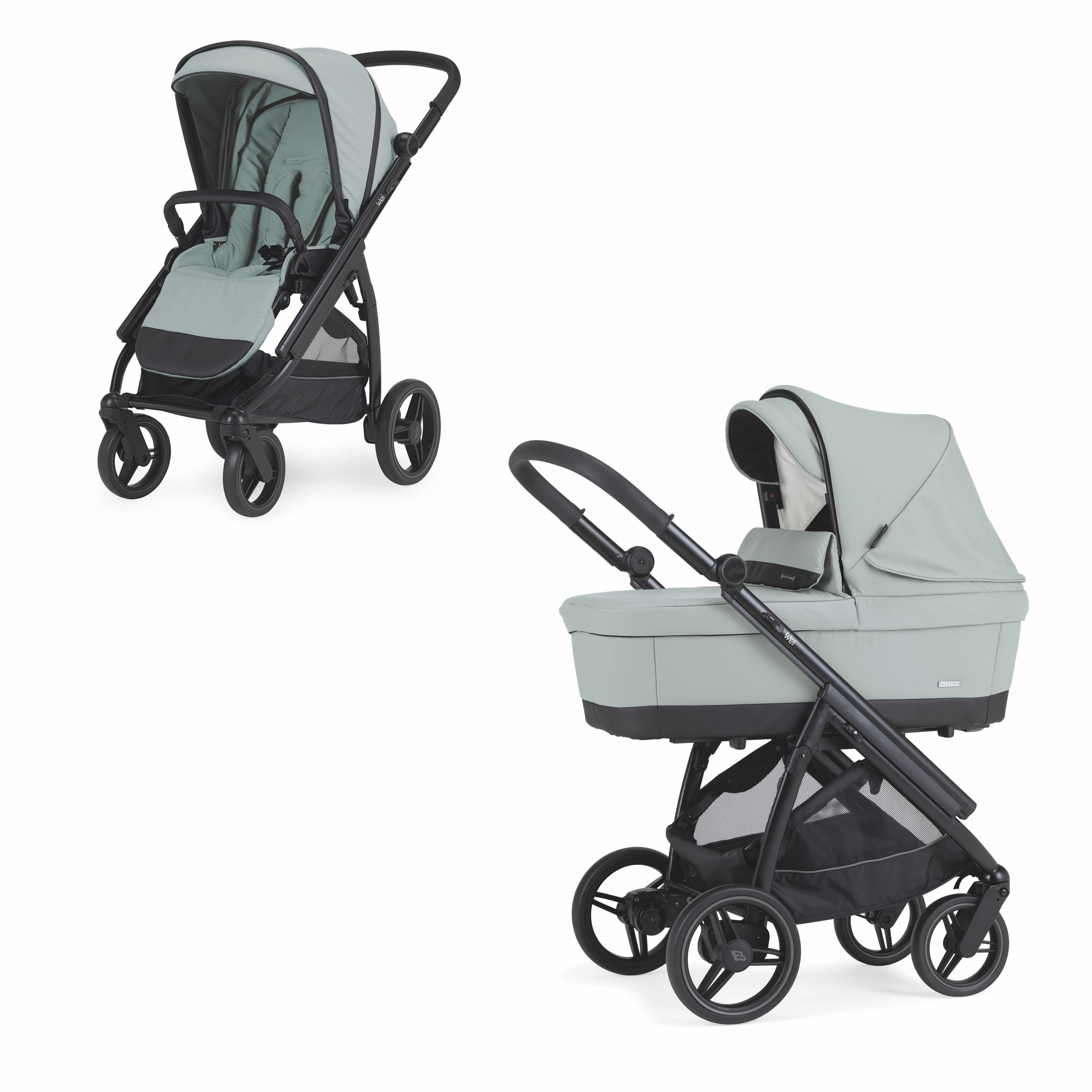 Cochecito dúo WEI Soft Pintado Negro KO333 BEBECAR