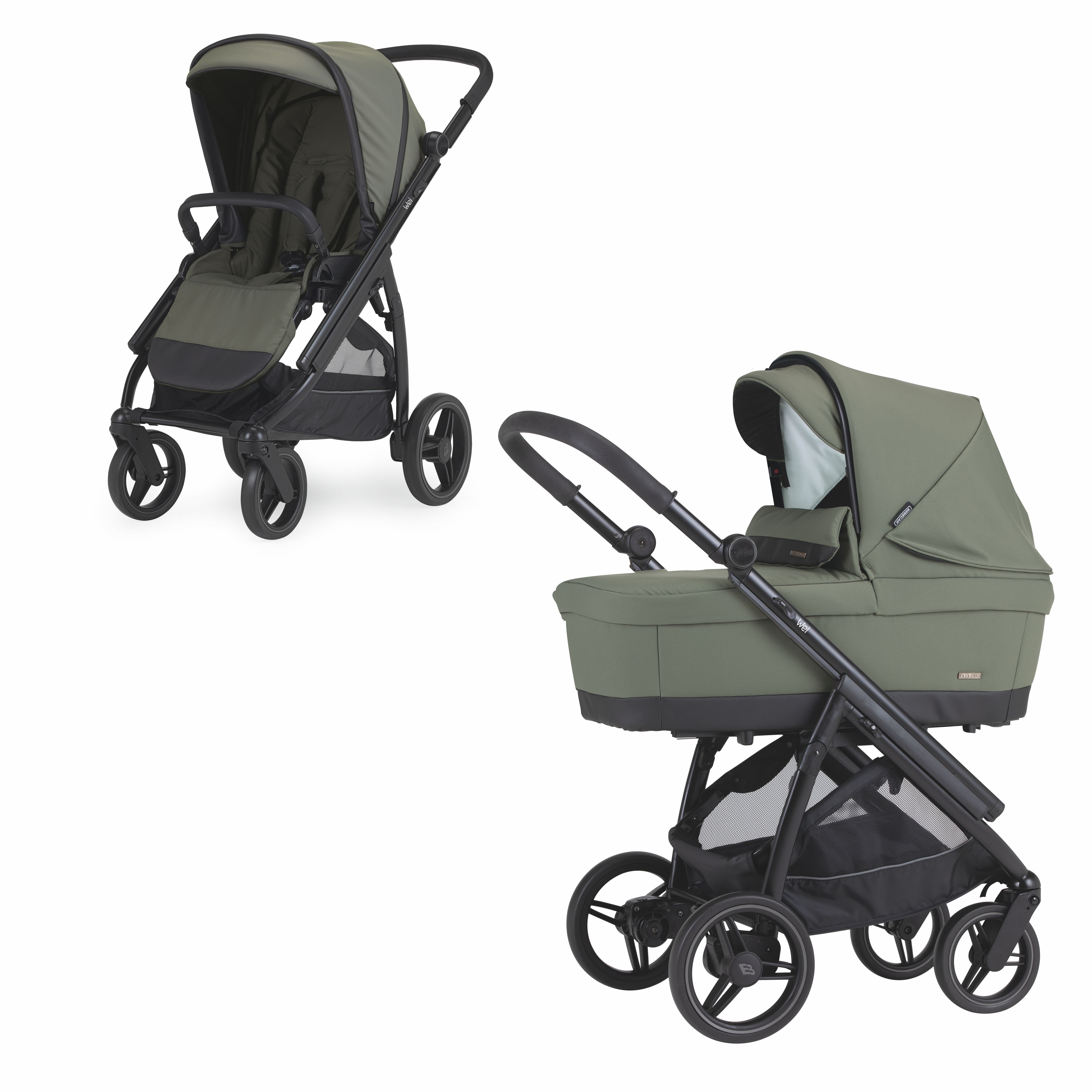 Cochecito dúo WEI Soft Pintado Negro KO334 BEBECAR