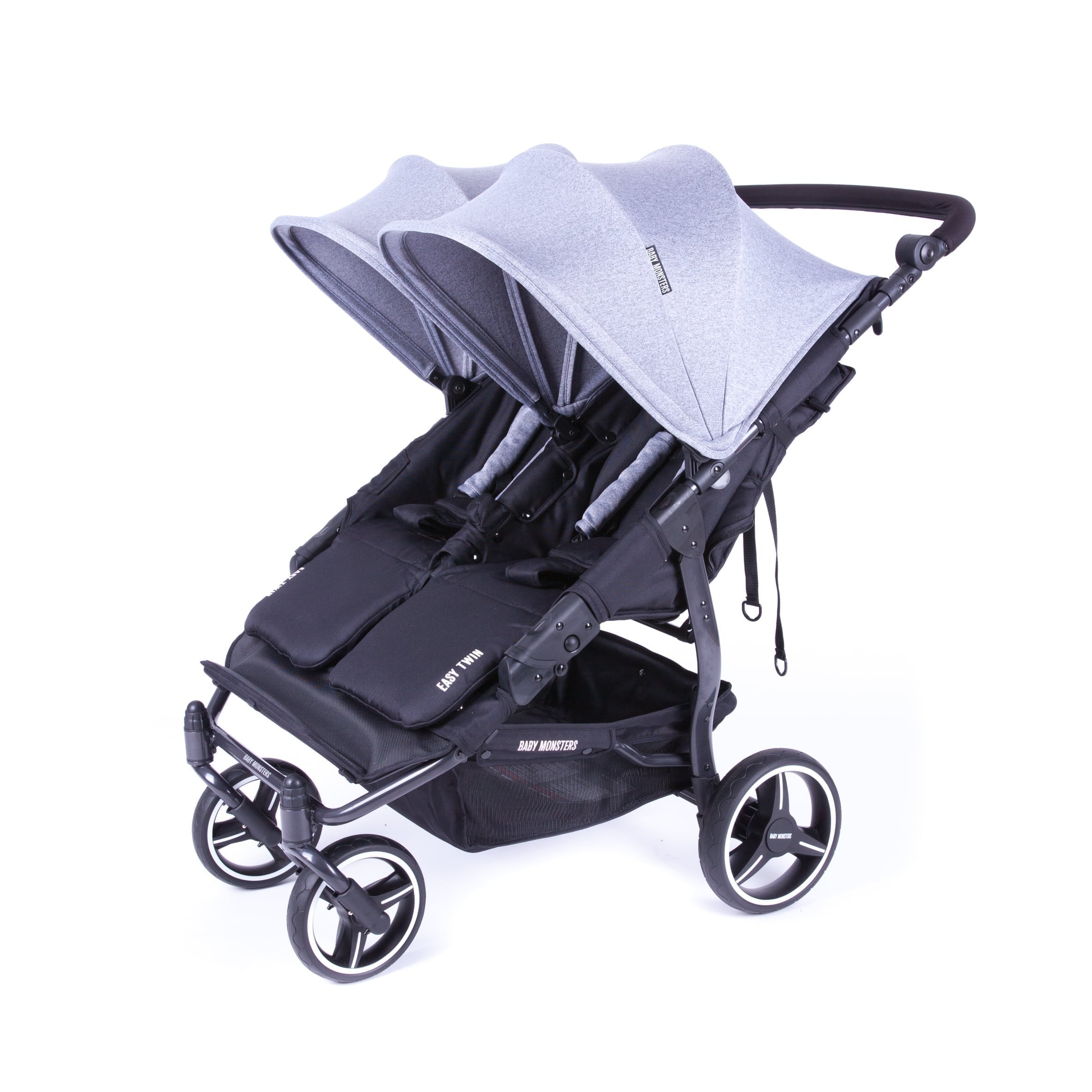 Silla gemelar EASY TWIN 3S Reversible BABY MONSTER Negro-Grey : Tienda bebe  online