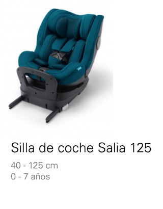 Silla Acontramarcha Salia 125 Recaro