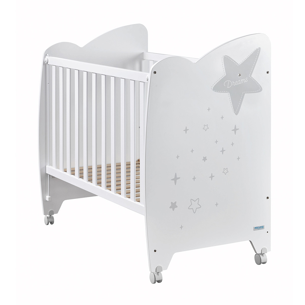 Cuna ESTELA 120X60 Blanco/Gris MICUNA