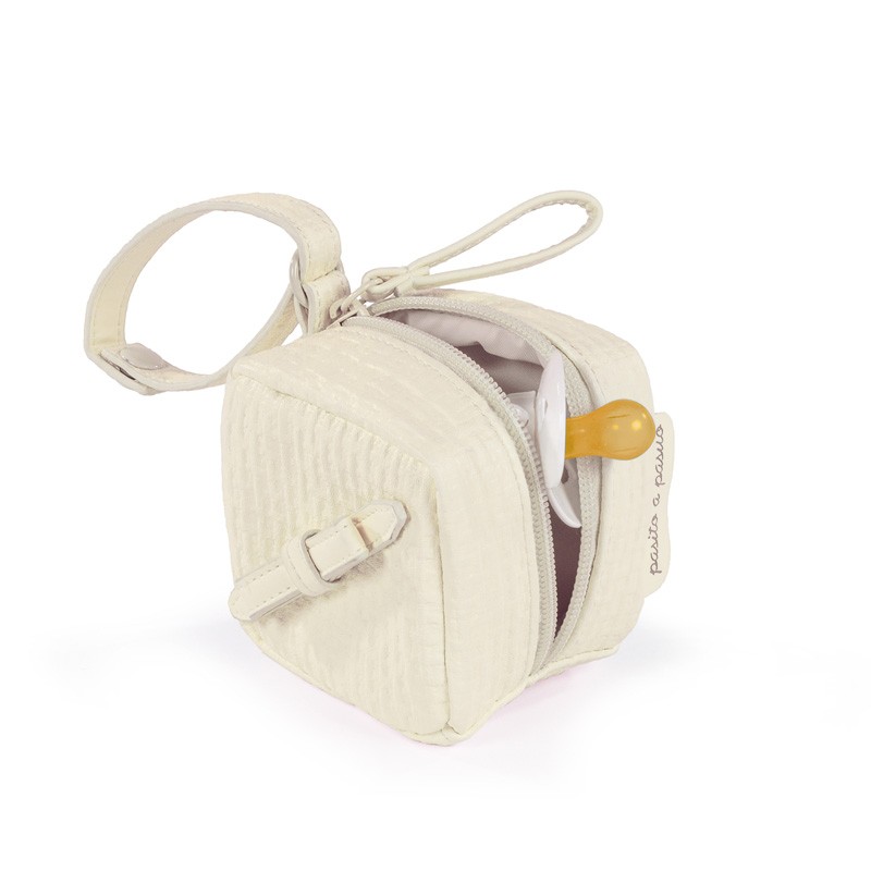 Funda Chupete NIDO GRABADO PASITO A PASITO, Beige