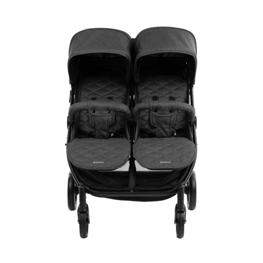Carrito Gemelar HAPPY 2 Gris Oscuro KIKKABOO